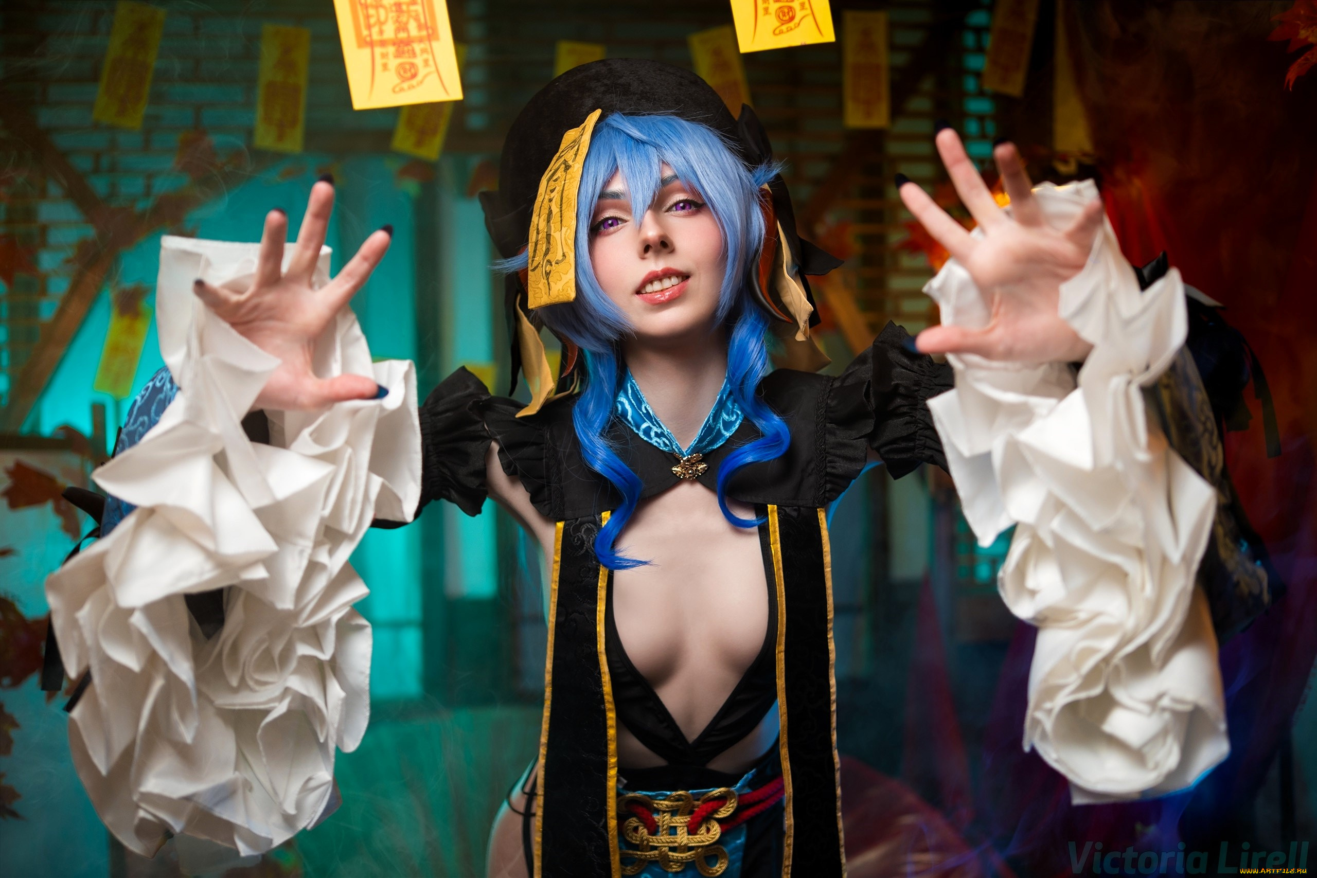 девушки, victoria, lirell, образ, косплей, наряд, костюм, рукава, бумажки