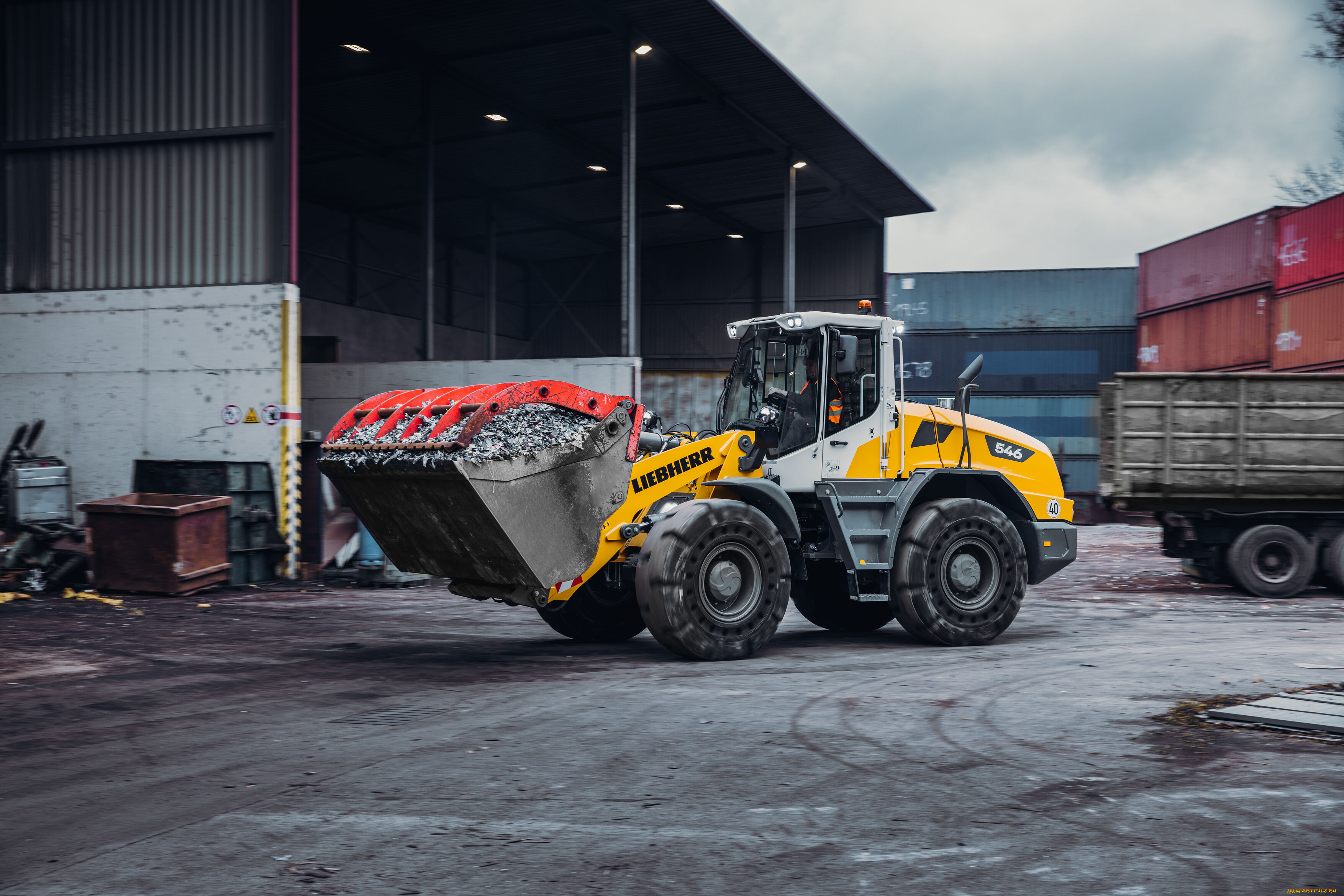 техника, фронтальные, погрузчики, liebherr