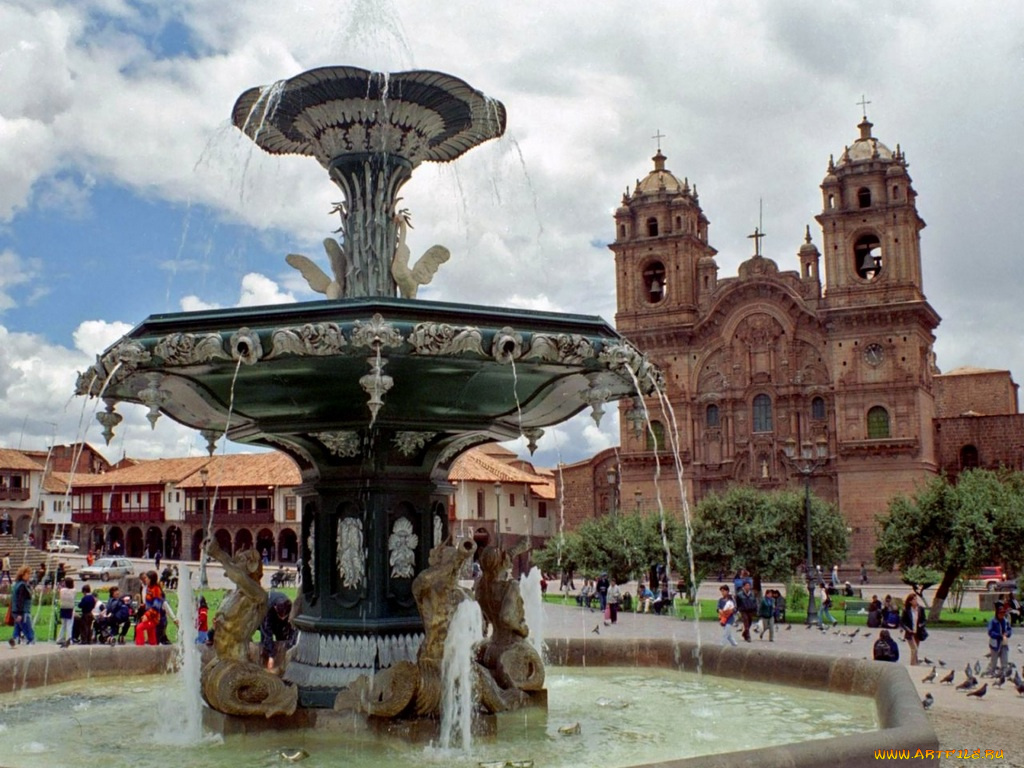 города, фонтаны