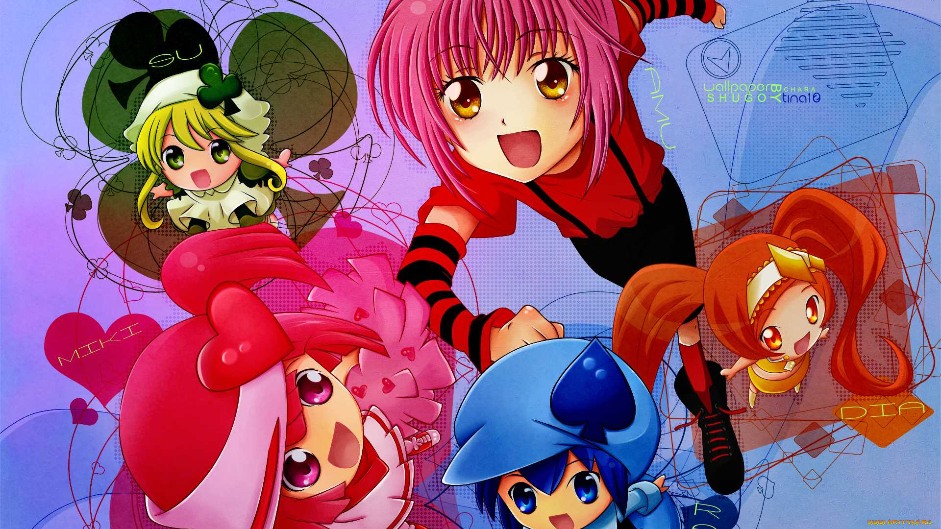 аниме, shugo, chara