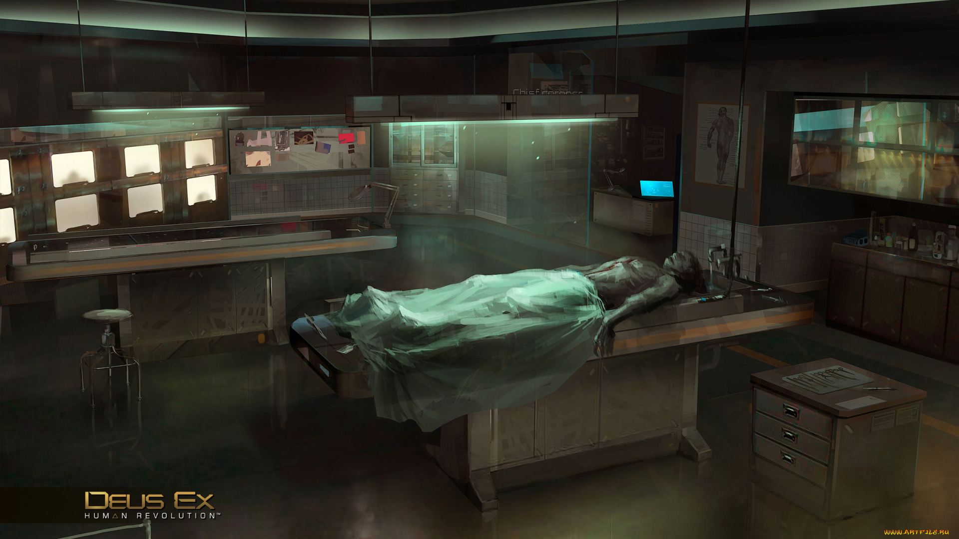 deus, ex, human, revolution, concept, art, видео, игры