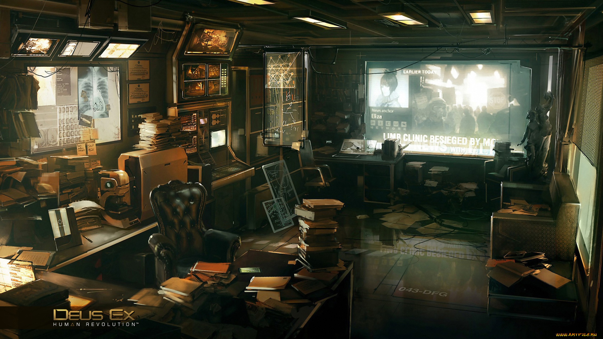 deus, ex, human, revolution, concept, art, видео, игры