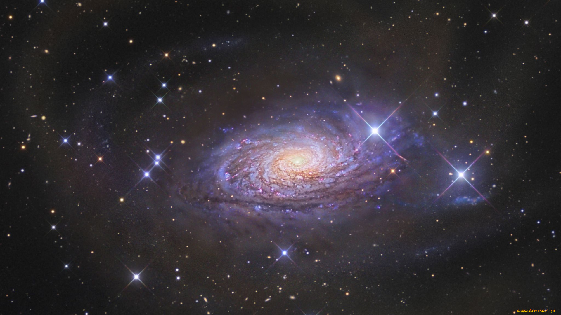 ngc, 5055, галактика, подсолнух, космос, галактики, туманности