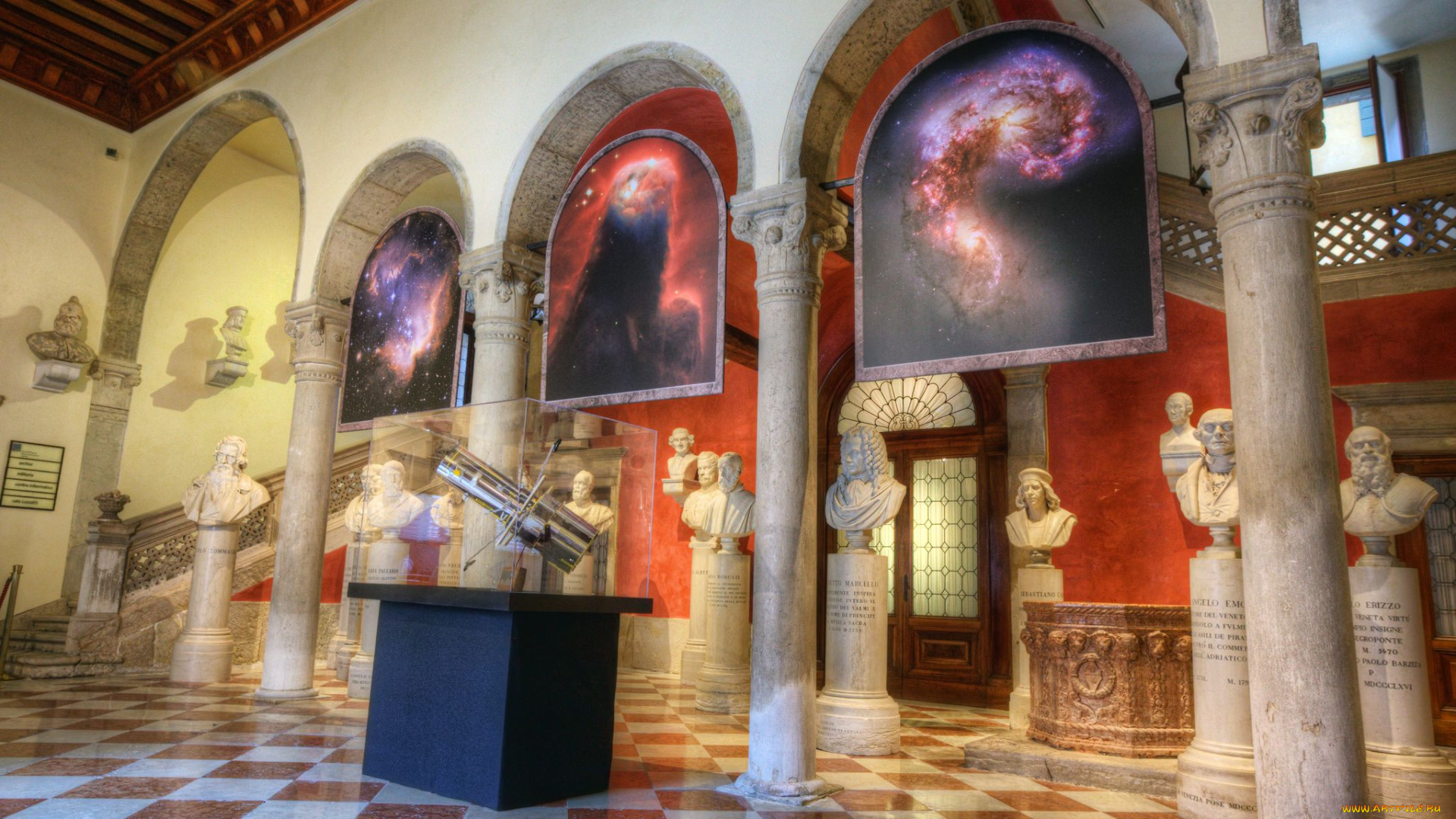 телескоп, хаббла, музее, космос, разное, другое