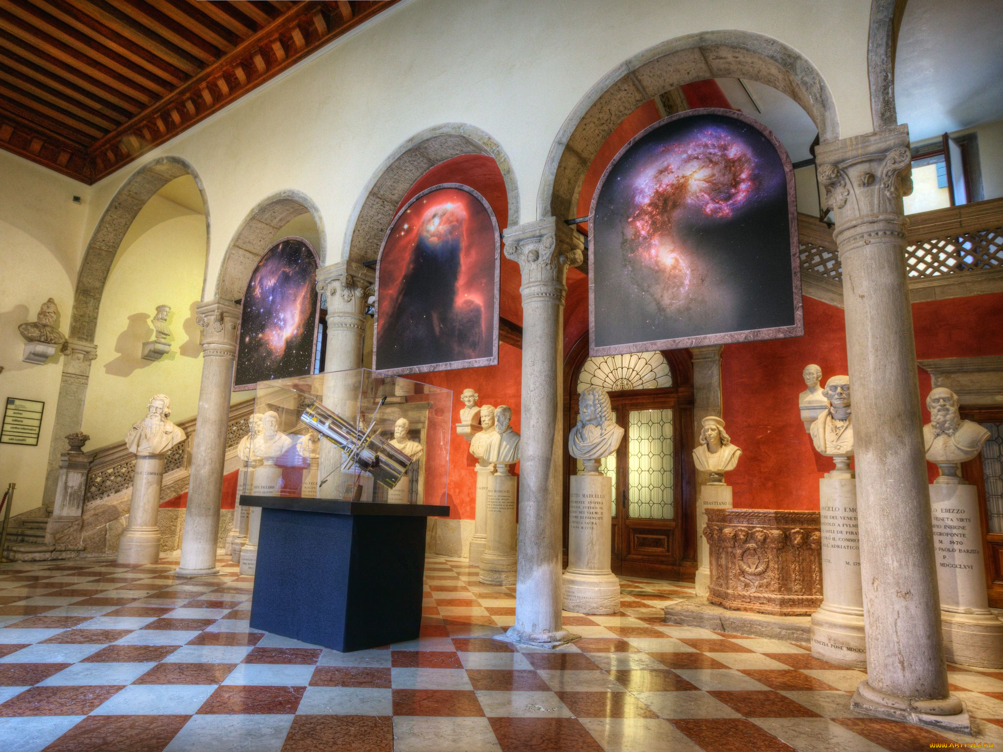 телескоп, хаббла, музее, космос, разное, другое