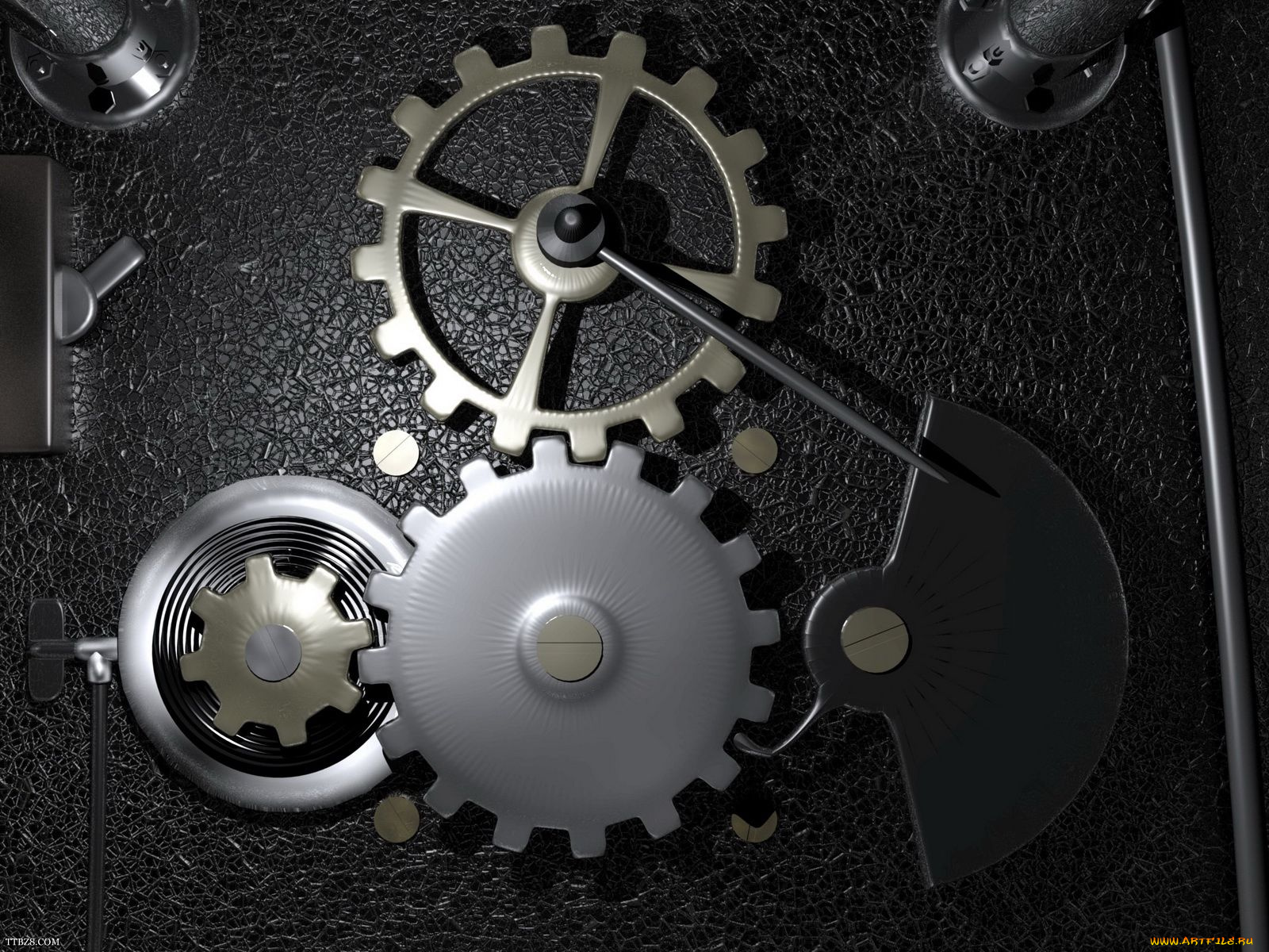 3д, графика, modeling, моделирование, колёса, шестерни