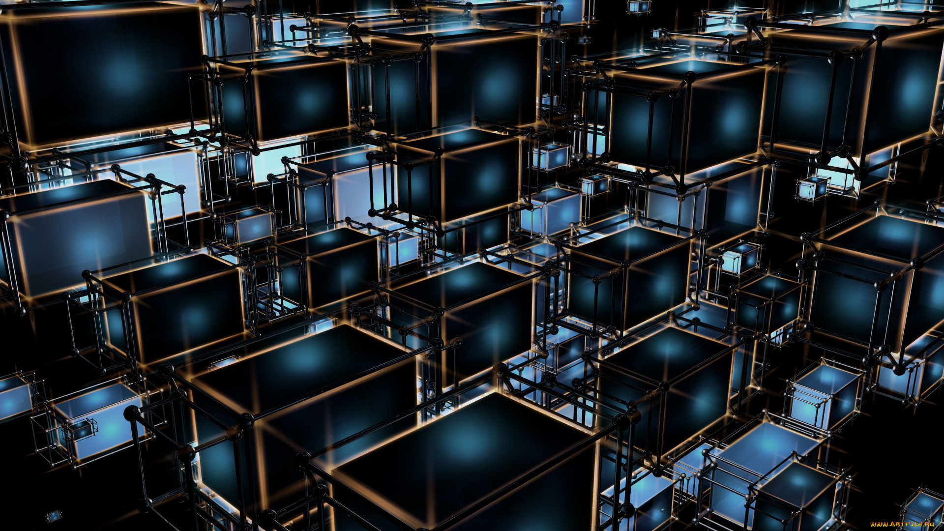 3д, графика, другое, квадраты, структура, прямоугольники