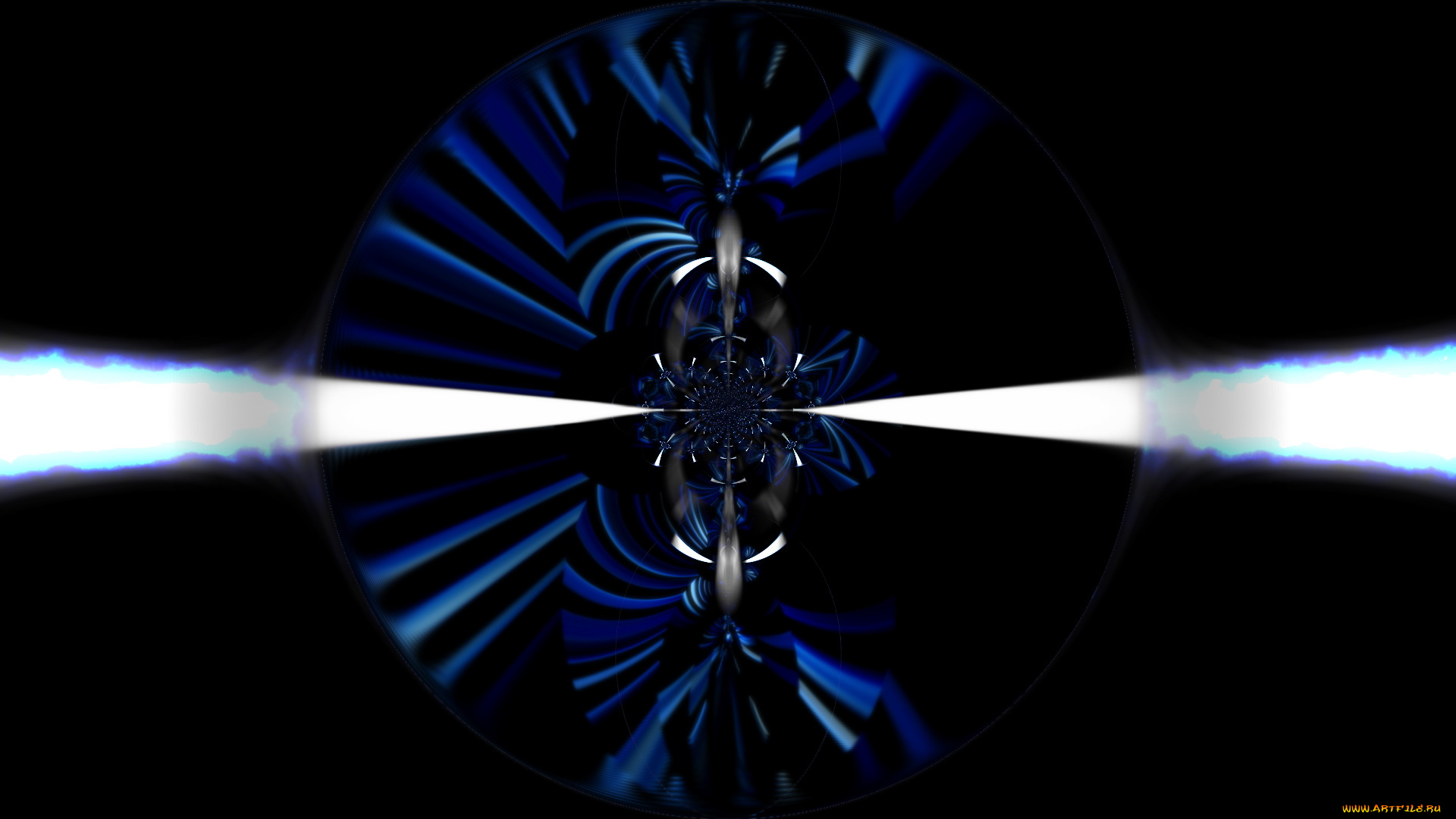 3д, графика, fractal, фракталы, тёмный, синий