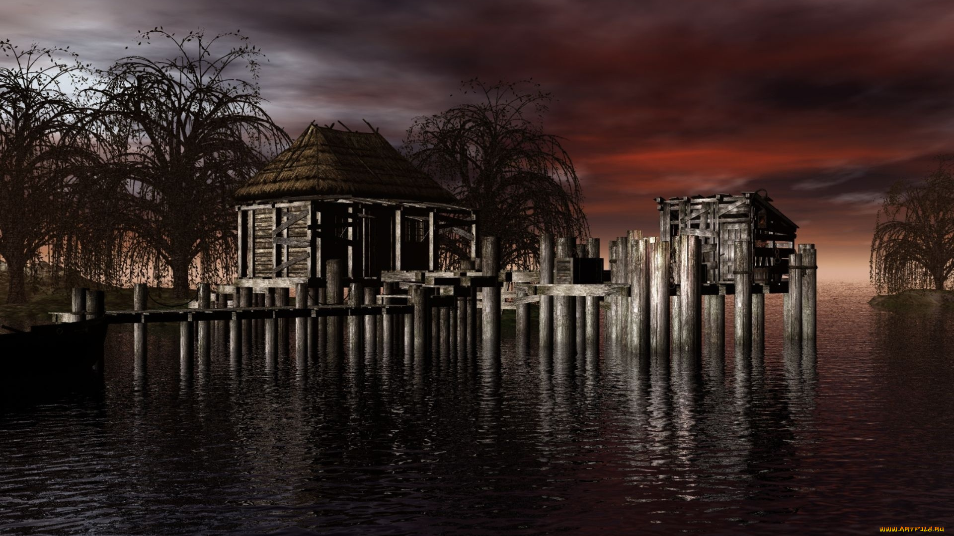 разное, сооружения, постройки, дом, вода, сваи