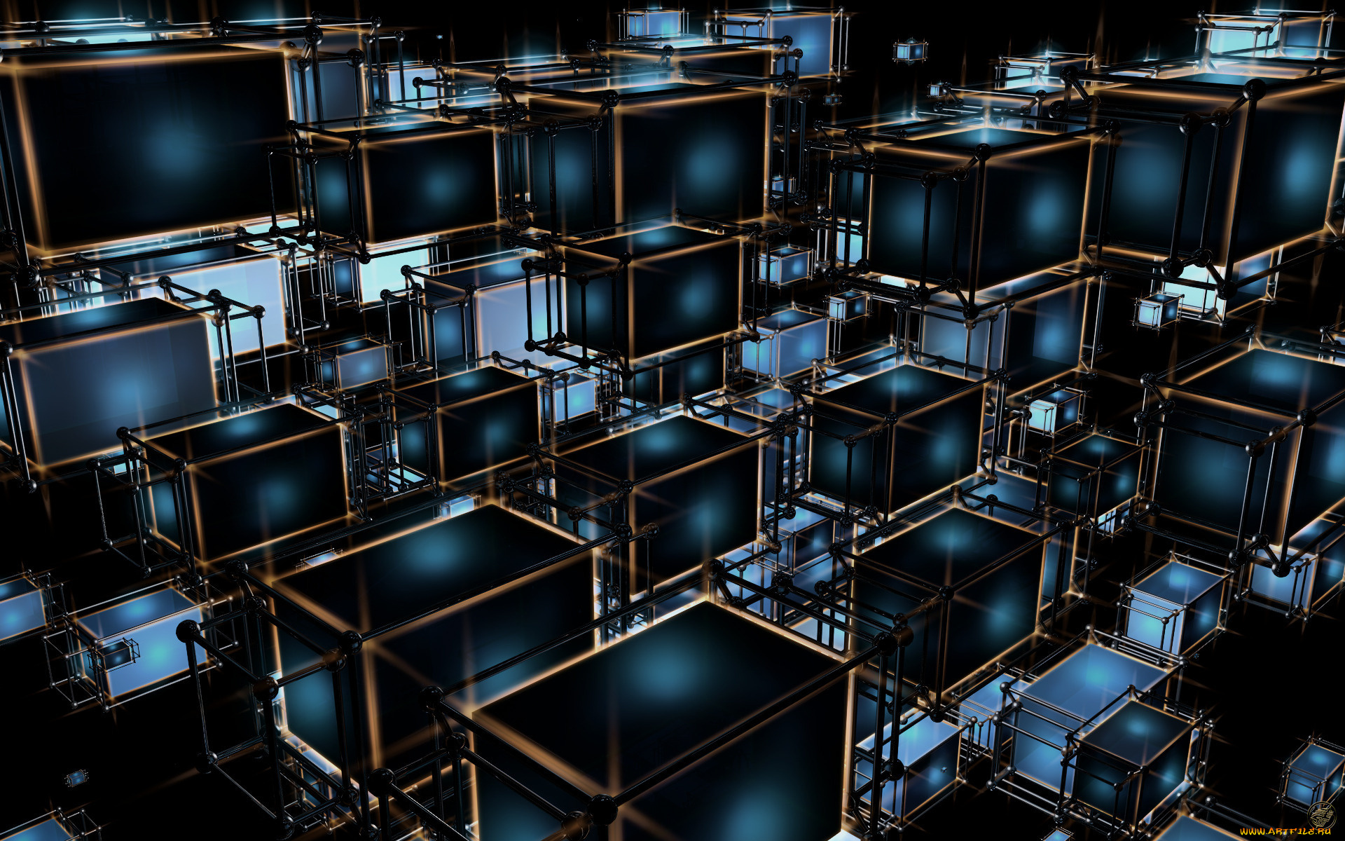 3д, графика, другое, квадраты, структура, прямоугольники