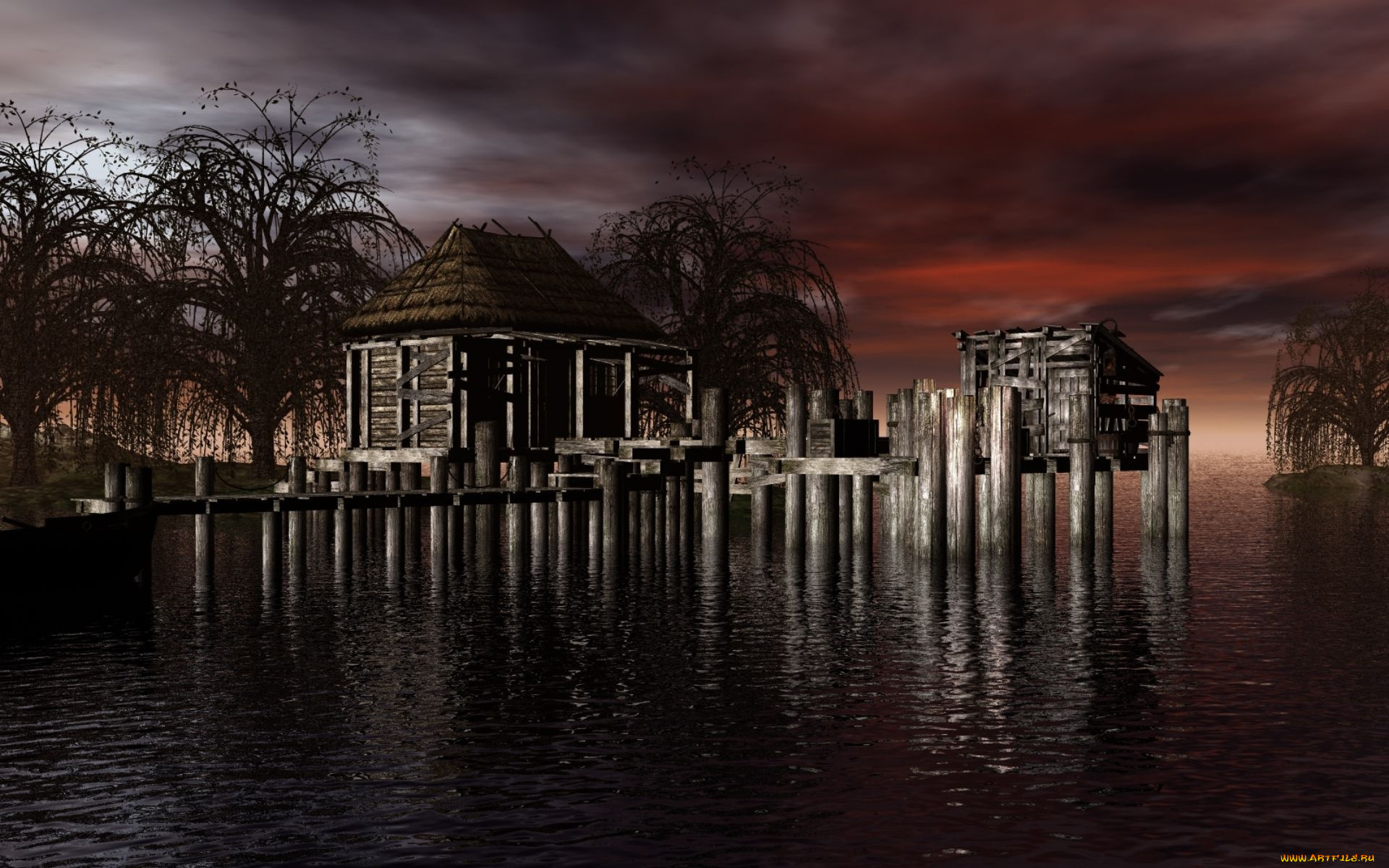 разное, сооружения, постройки, дом, вода, сваи