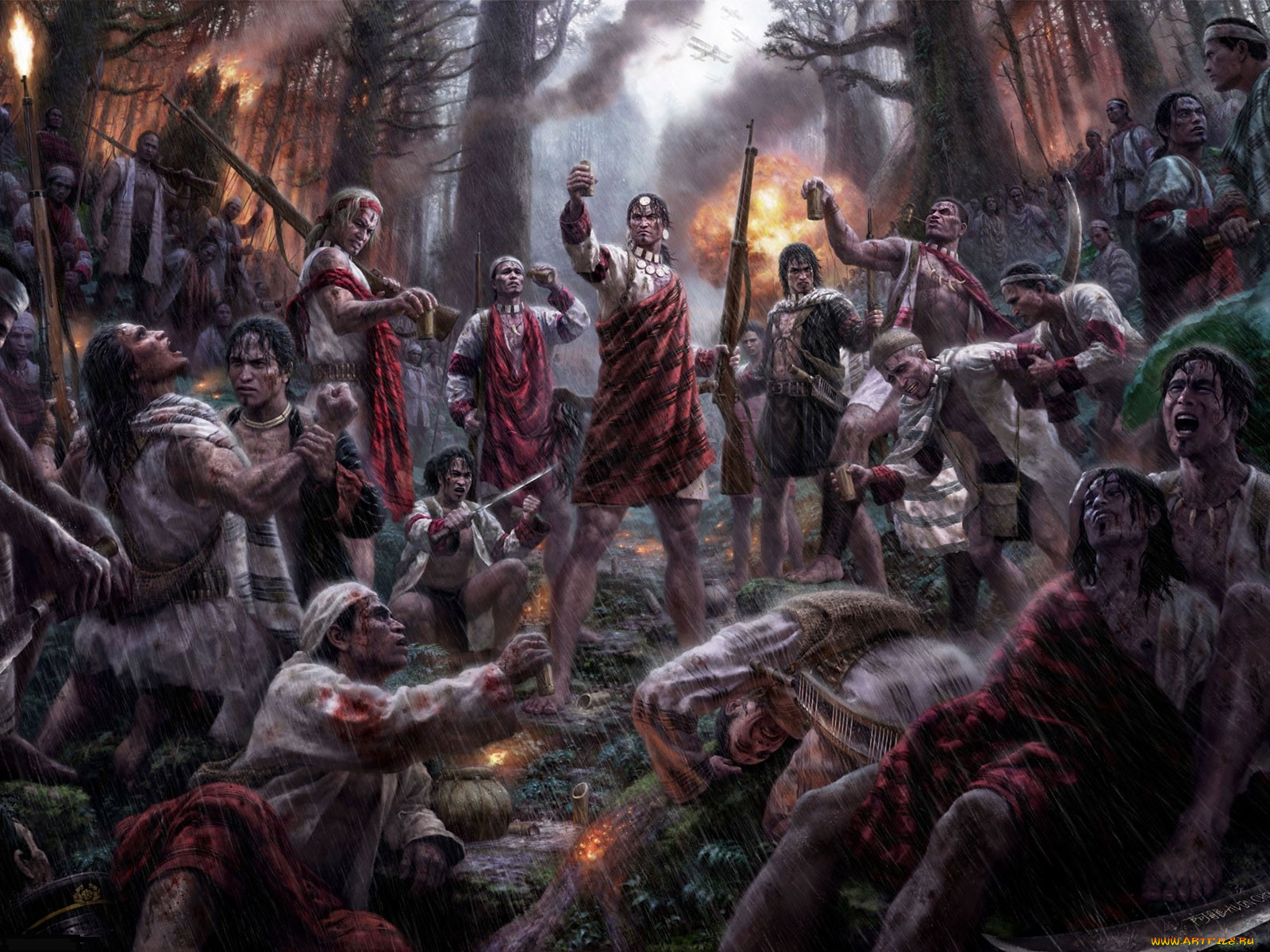 рисованные, alon, chou, последнее, вино, воины