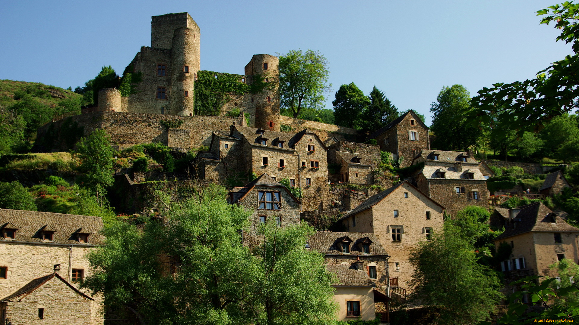 франция, белькастель, города, здания, дома
