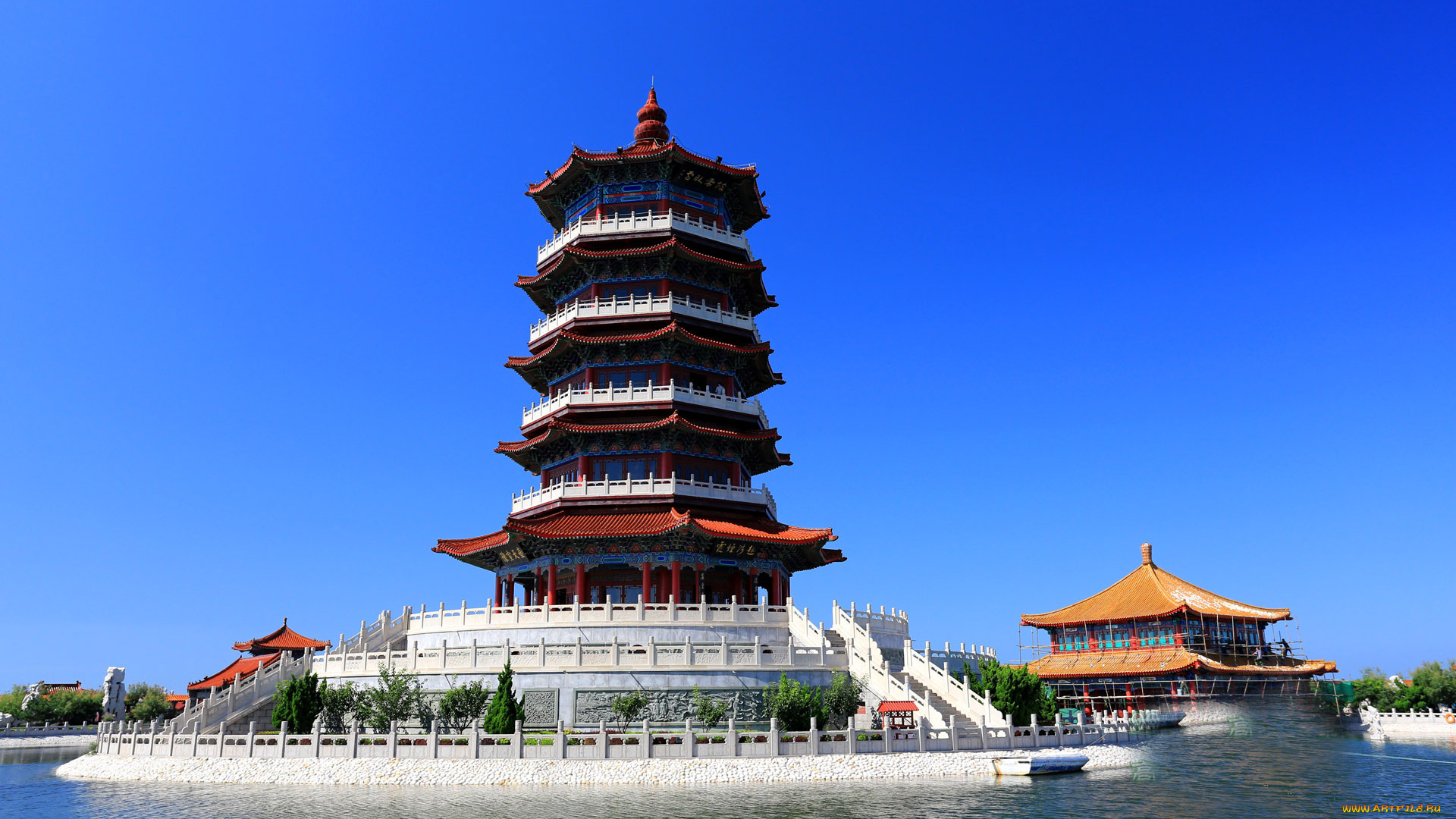 города, буддистские, другие, храмы, шаньдун, храм