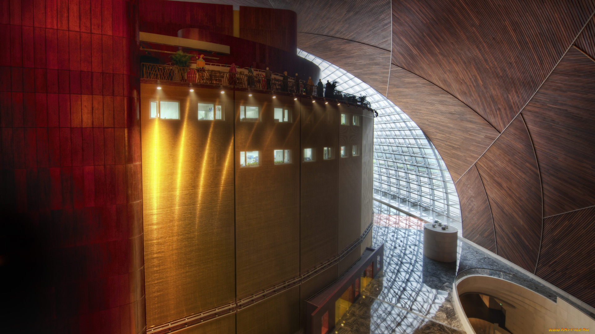 интерьер, холлы, лестницы, корридоры, стена, китай, пекин