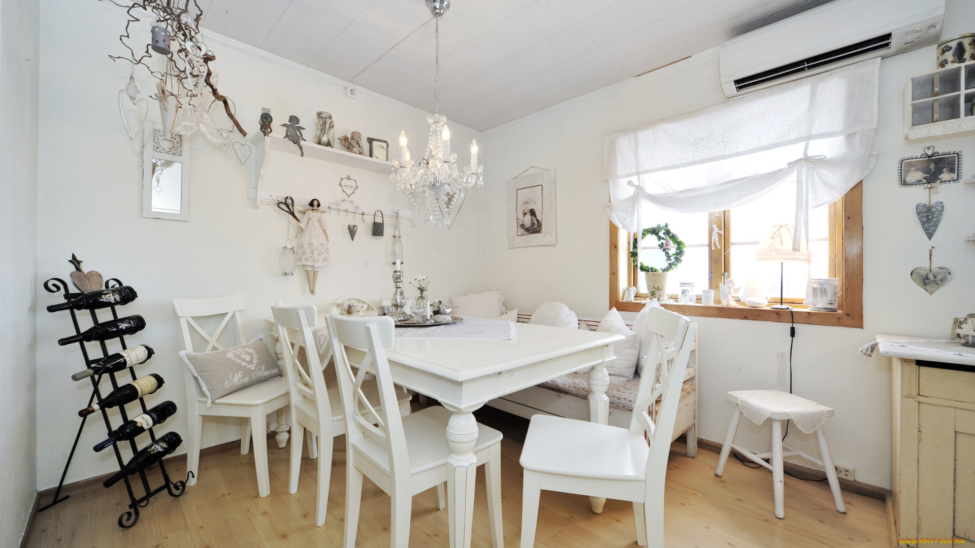 интерьер, столовая, стол, стулья