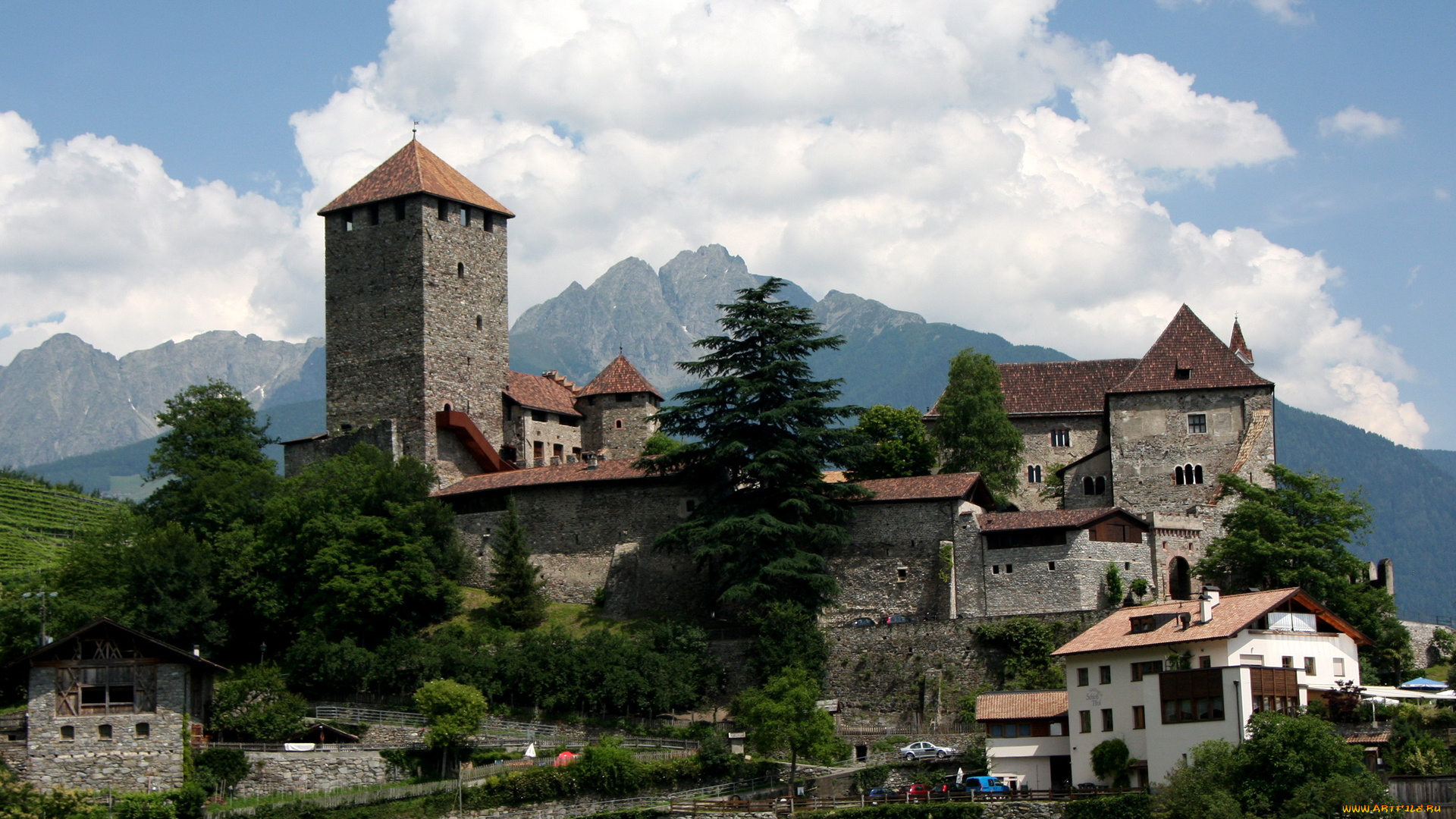 италия, tirolo, города, панорамы