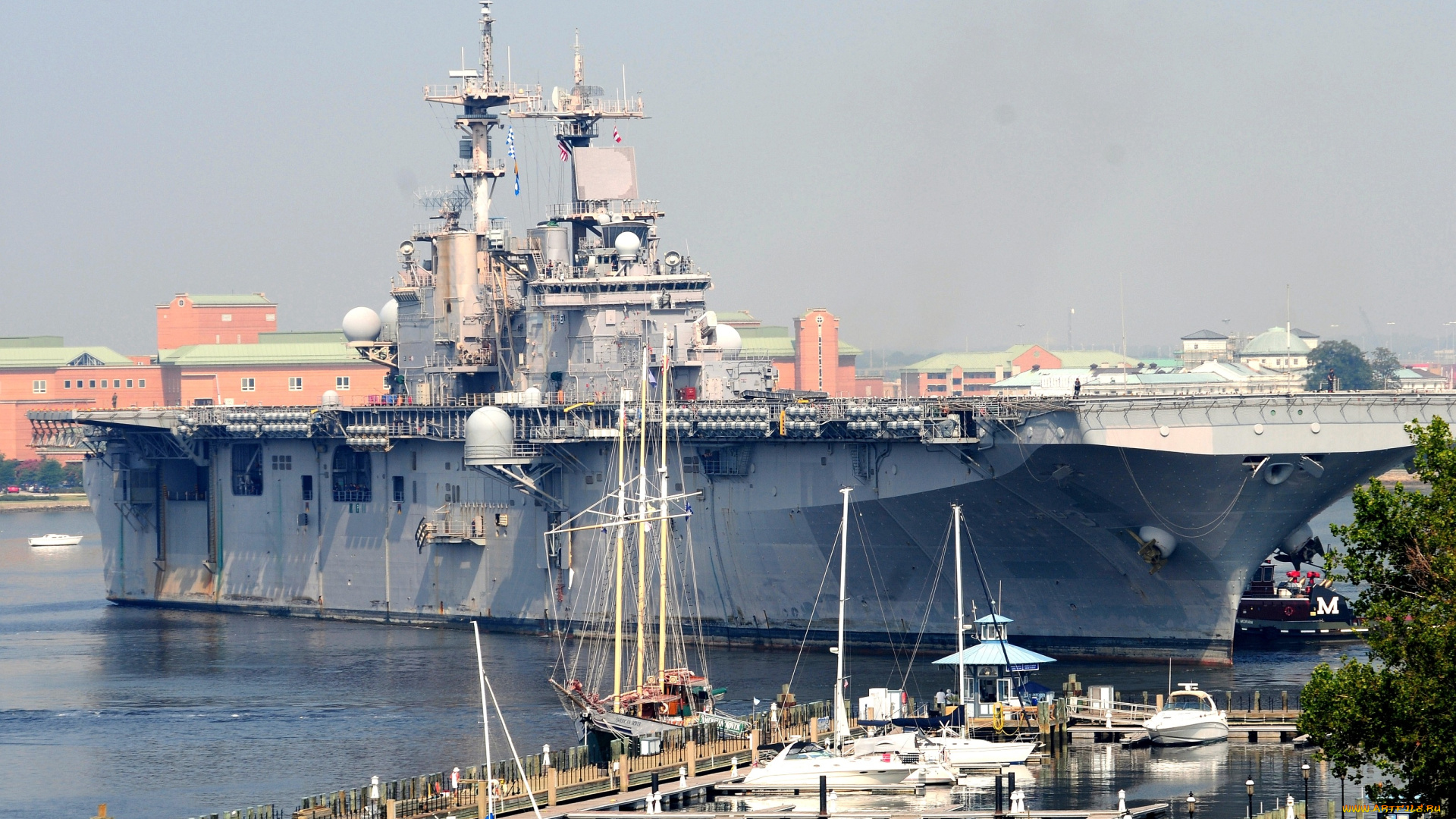корабли, крейсеры, линкоры, эсминцы, порт, военный, огромный