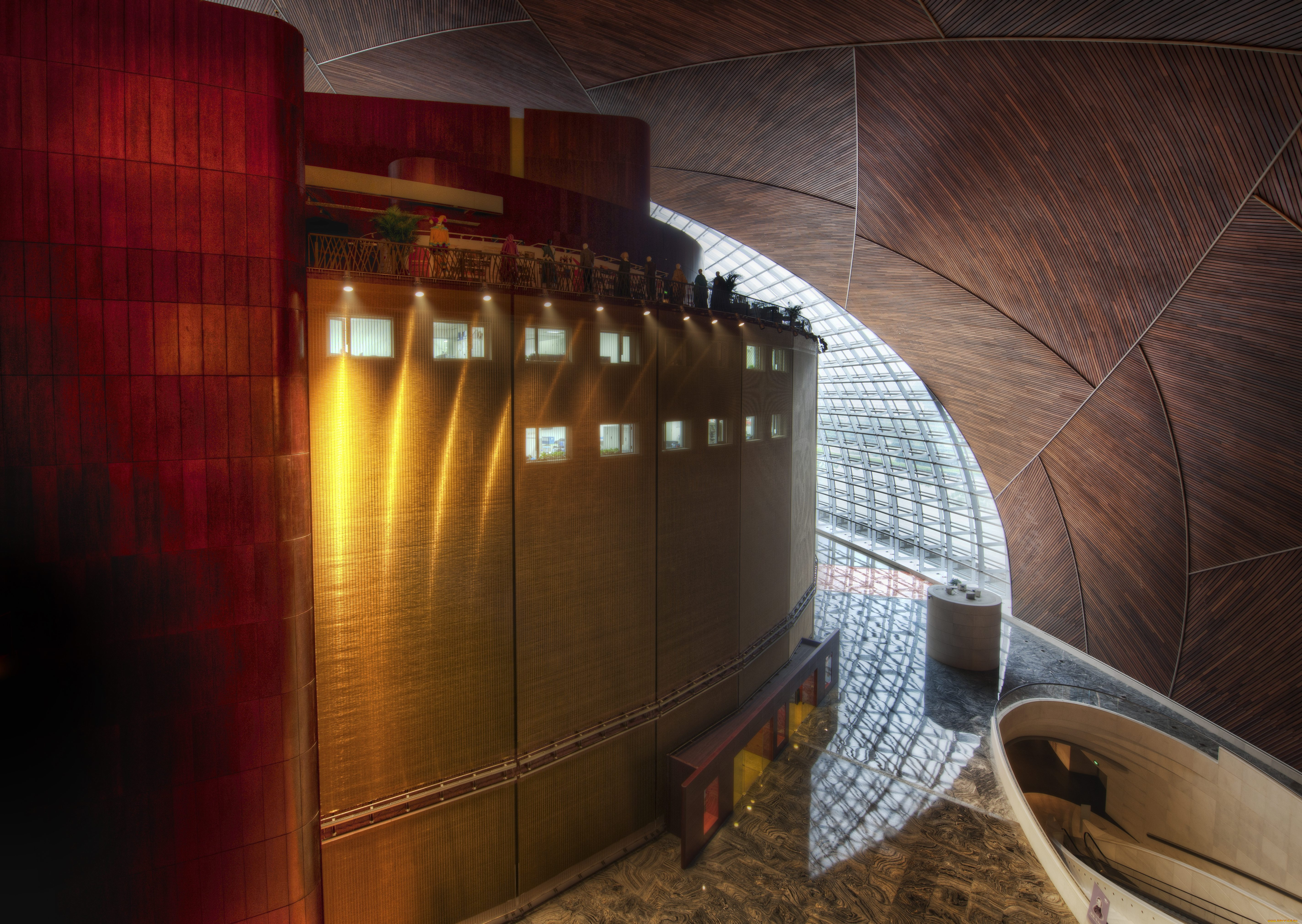 интерьер, холлы, лестницы, корридоры, стена, китай, пекин