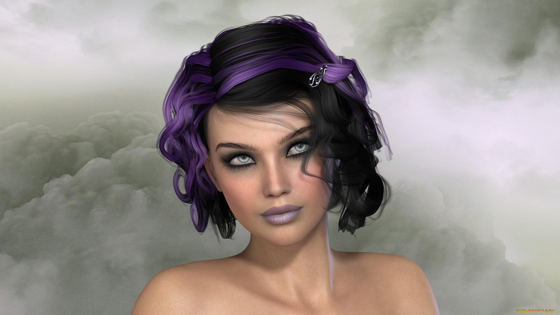 3д, графика, portraits, портрет, лицо, девушка