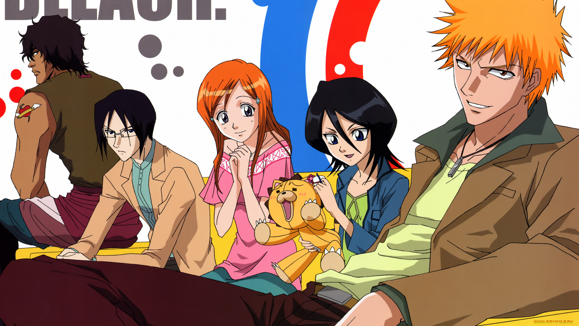 аниме, bleach, игрушка, девушки, парни