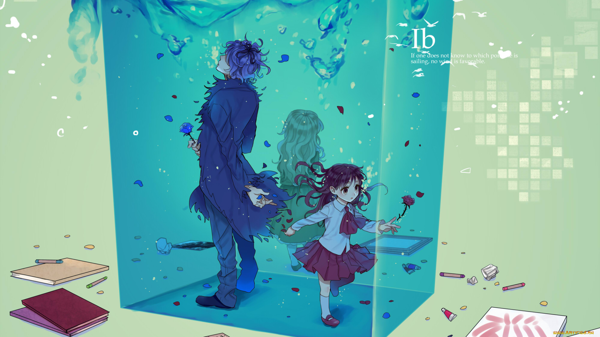 аниме, ib, garry, eve, mary