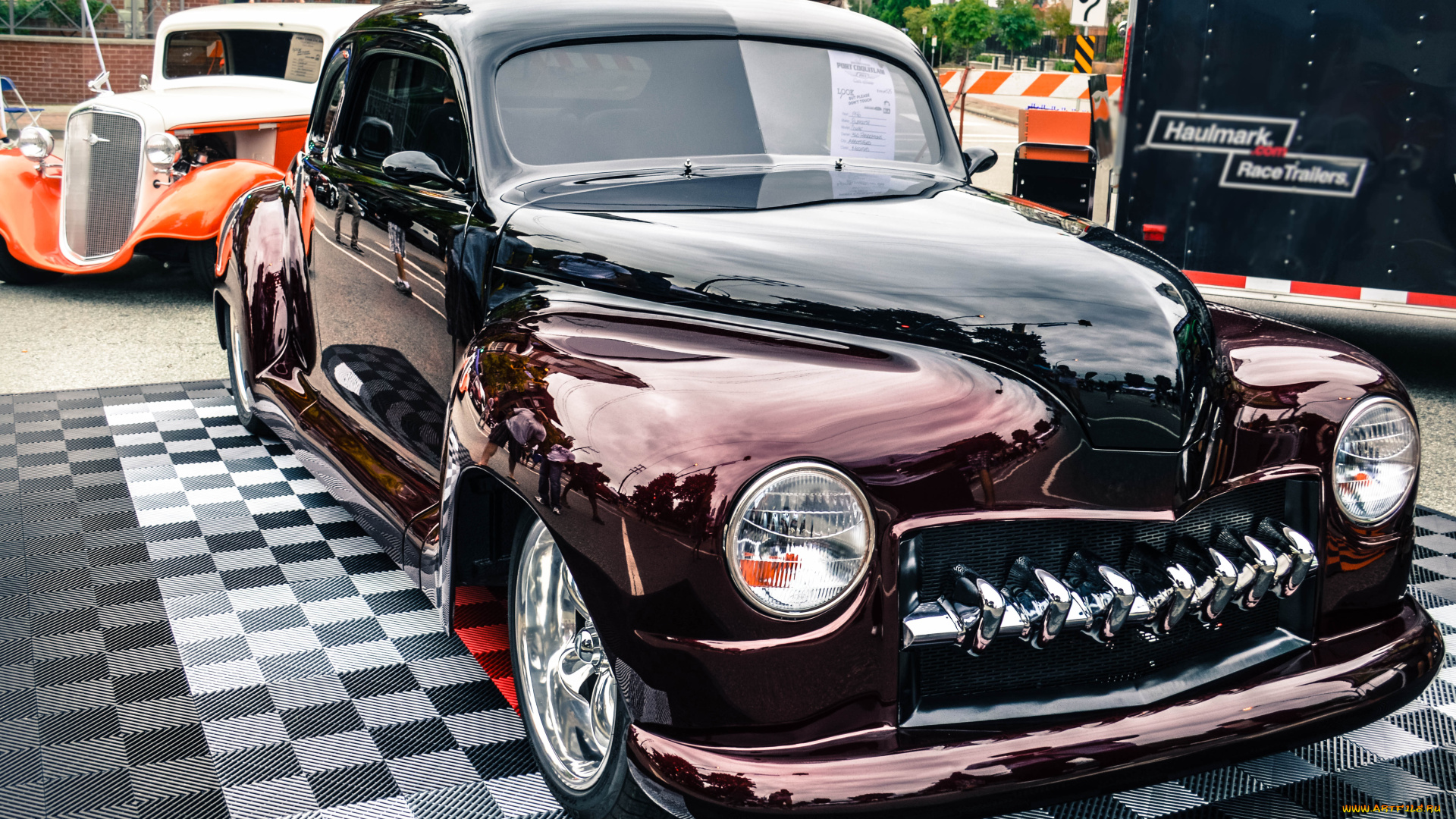 автомобили, выставки, уличные, фото, coupe, plymouth, 1946