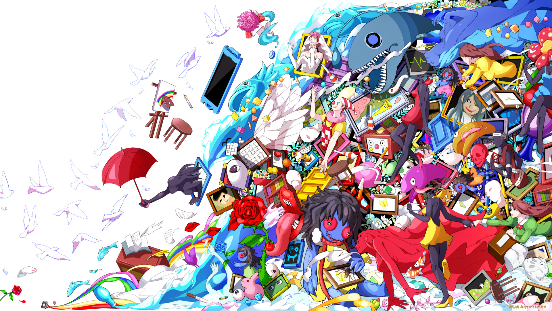 by, yuna, rutera, аниме, ib, garry, eve, mary