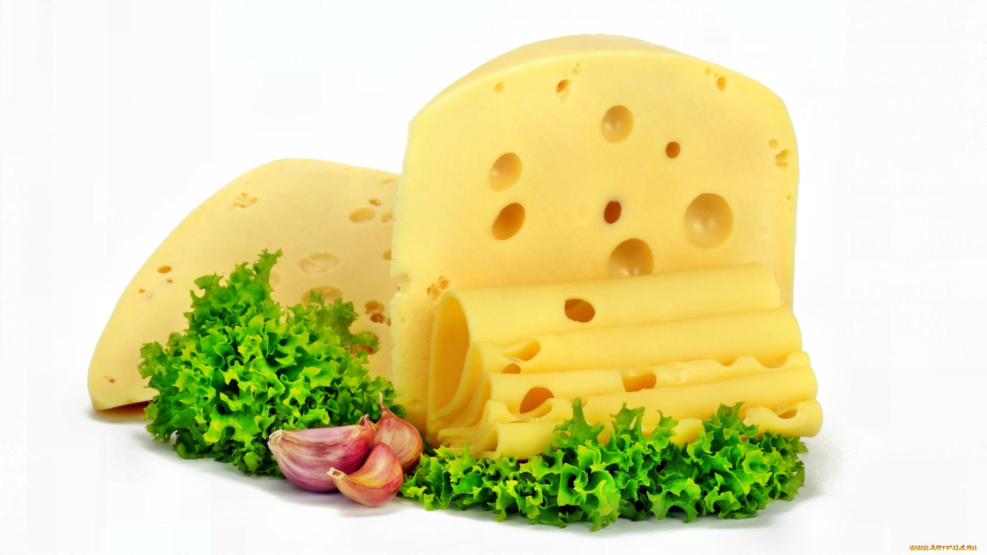 еда, сырные, изделия, сыр, чеснок, зелень