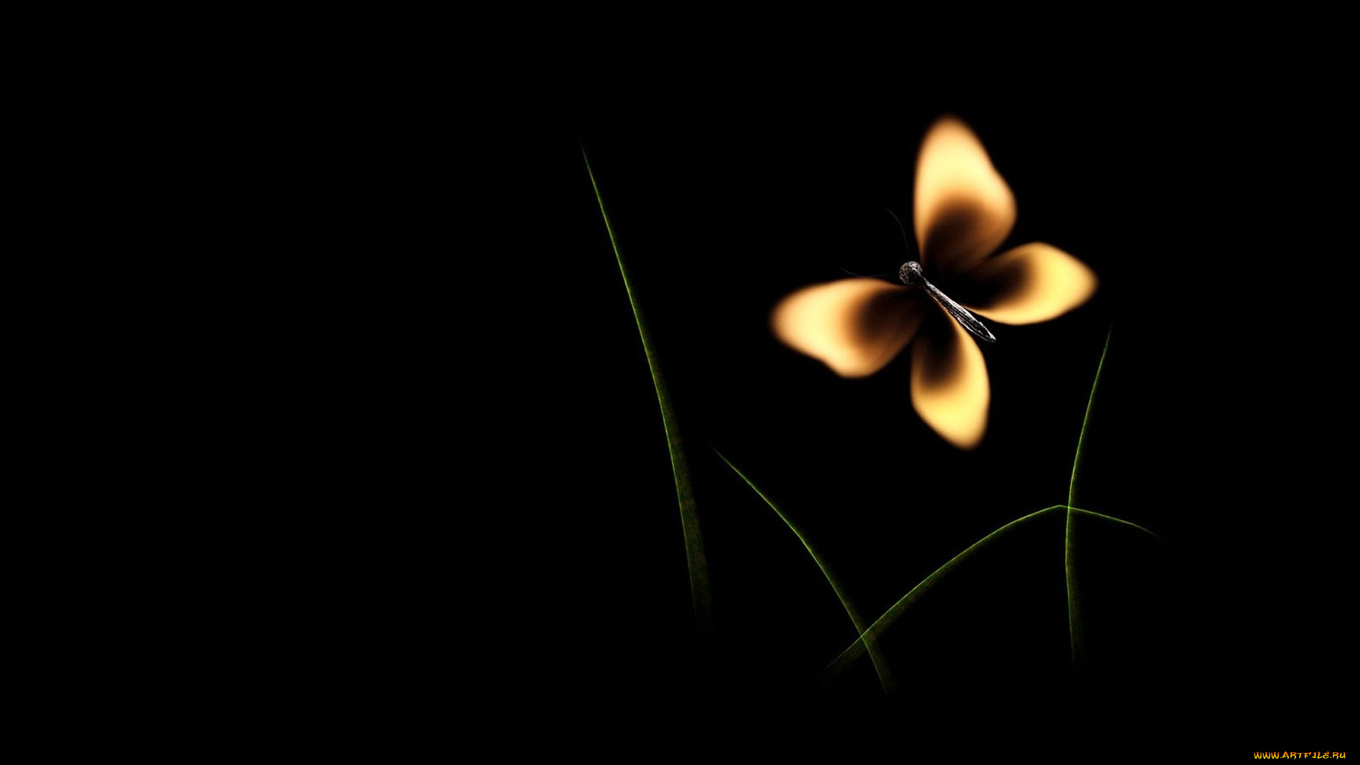 рисованные, минимализм, огонь, бабочка, черный, фон, спичка