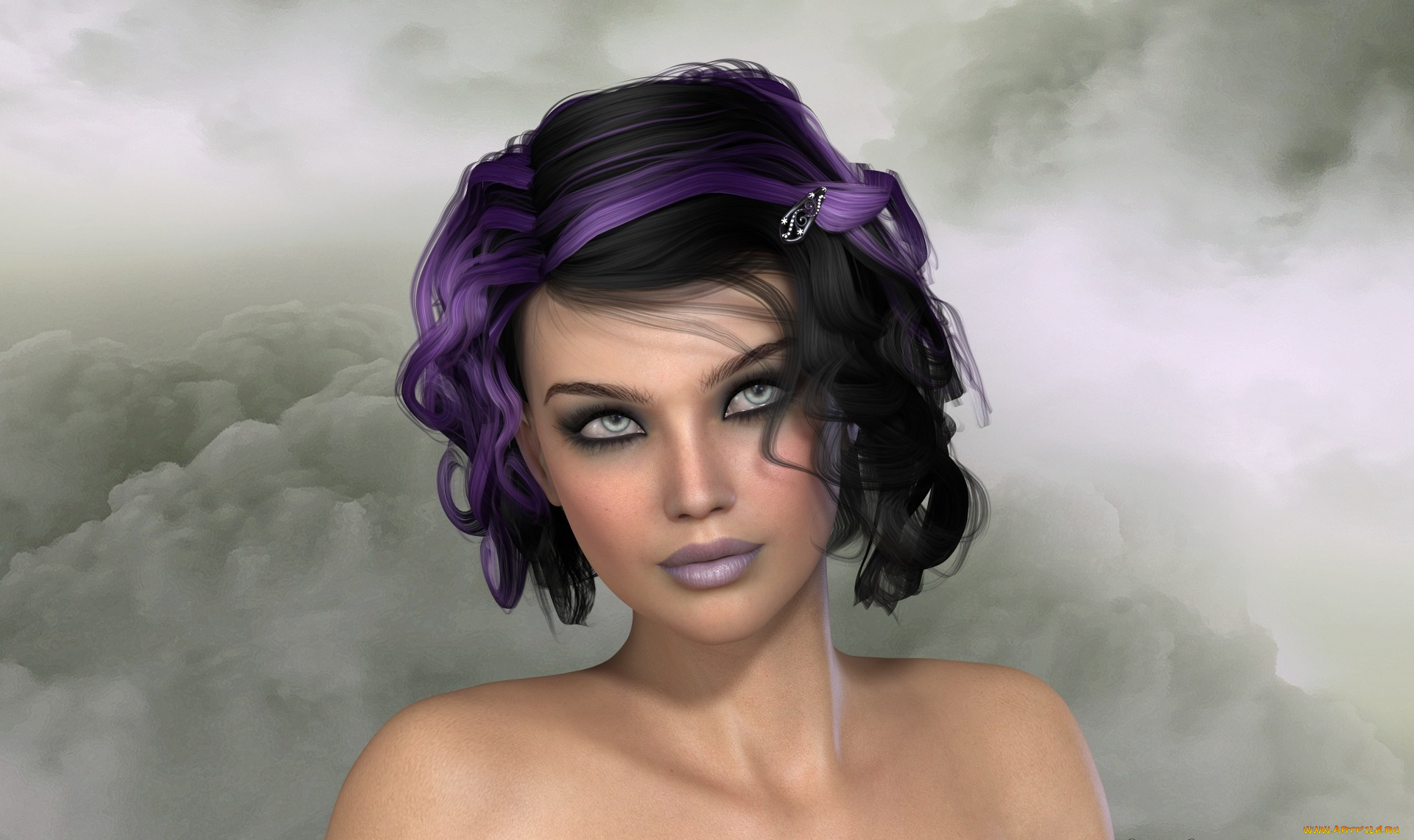 3д, графика, portraits, портрет, лицо, девушка