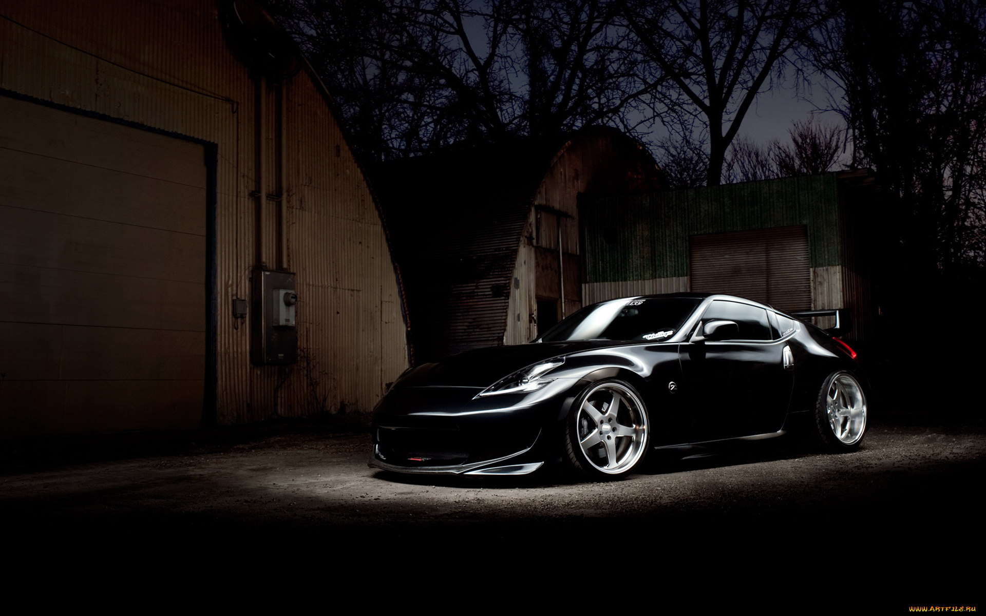 автомобили, nissan, datsun, 370z, autowalls, черный, тюнинг, ниссан