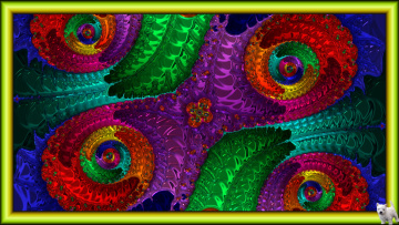 Картинка 3д графика fractal фракталы фон цвета узор