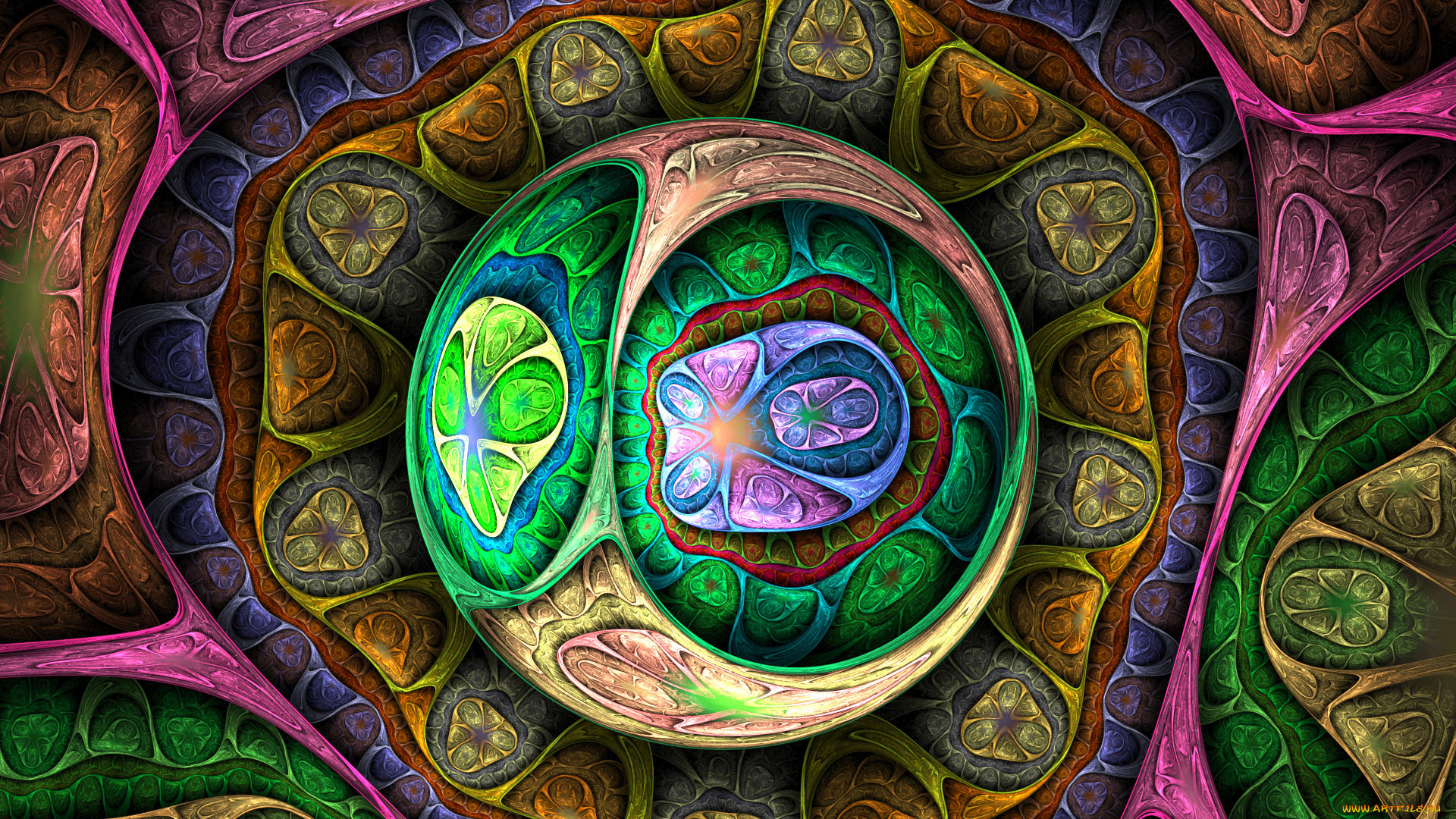 3д, графика, фракталы, , fractal, узор, цвета, фон