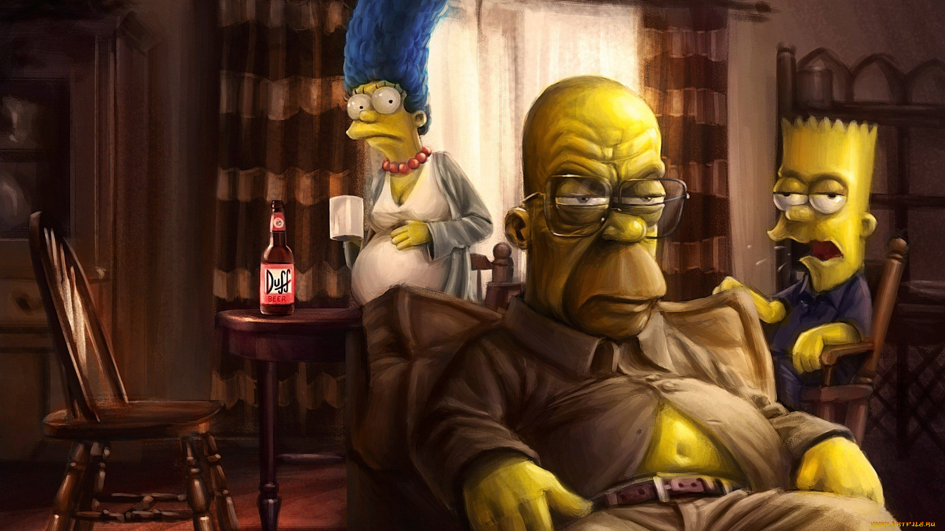 рисованное, кино, breaking, bad, во, все, тяжкие, simpsons