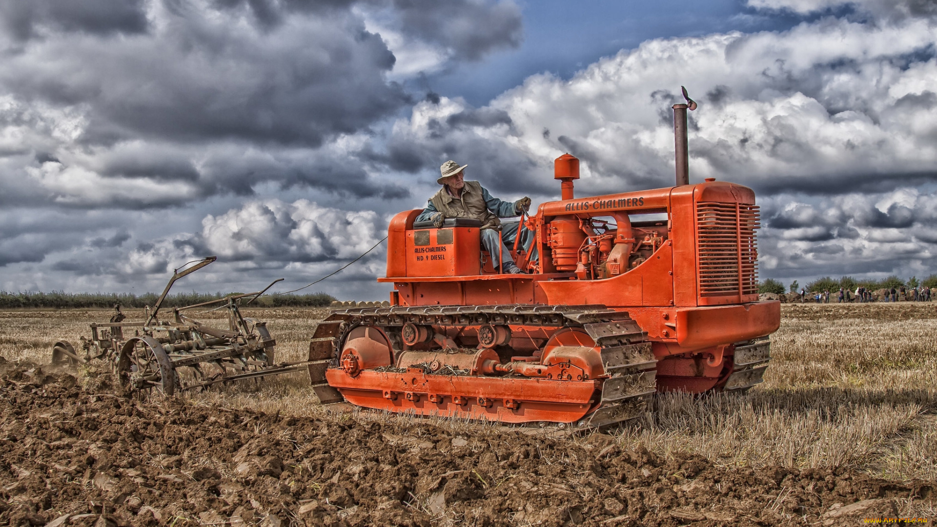 техника, тракторы, на, гусенецах, трактор