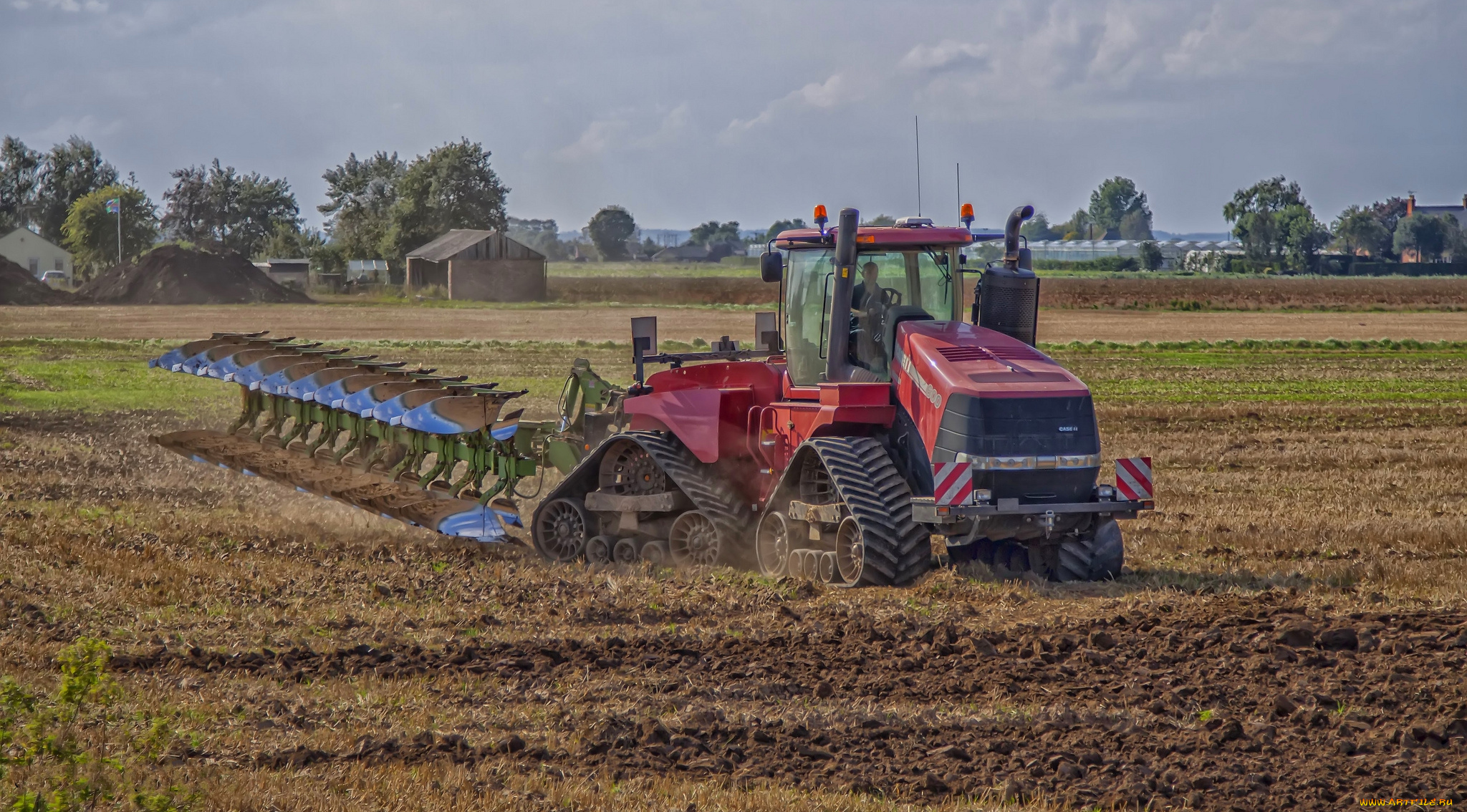 техника, тракторы, на, гусенецах, трактор