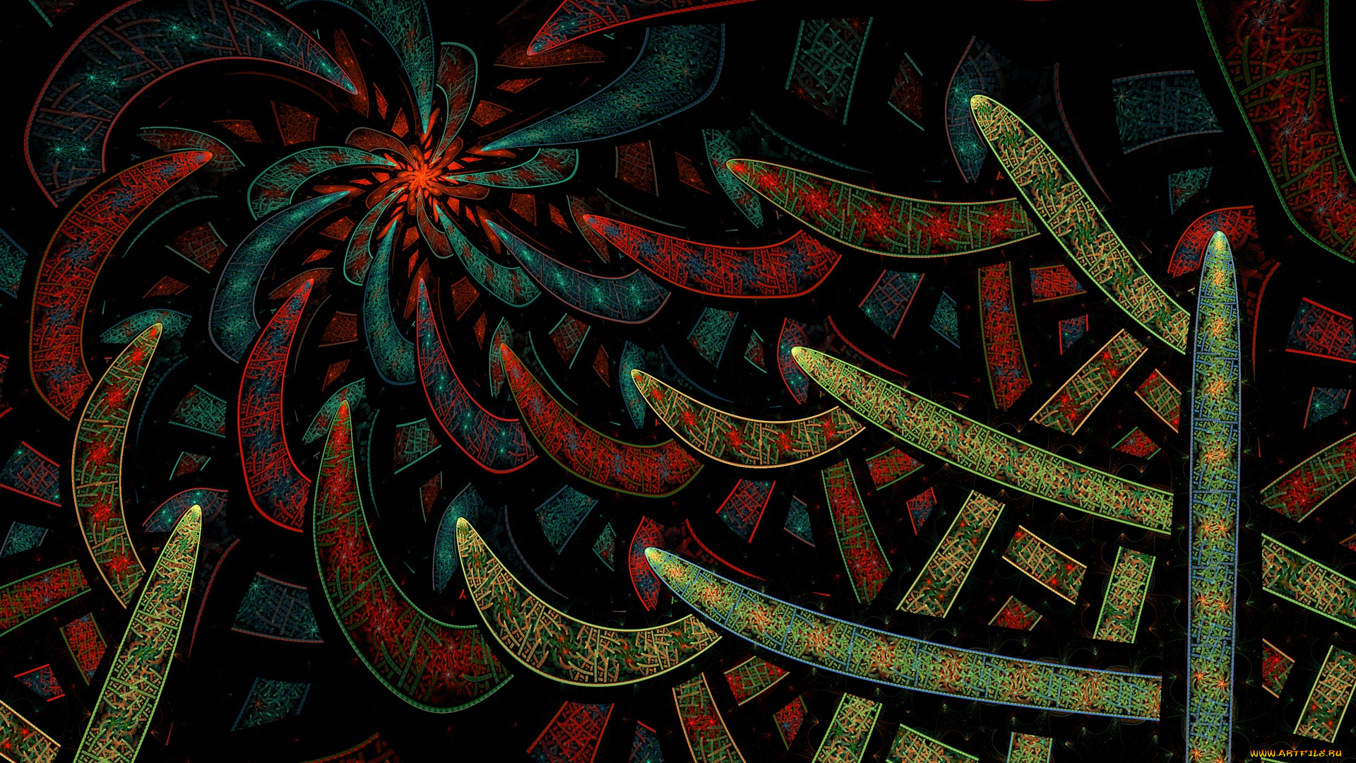 3д, графика, фракталы, , fractal, цвета, фон, узор