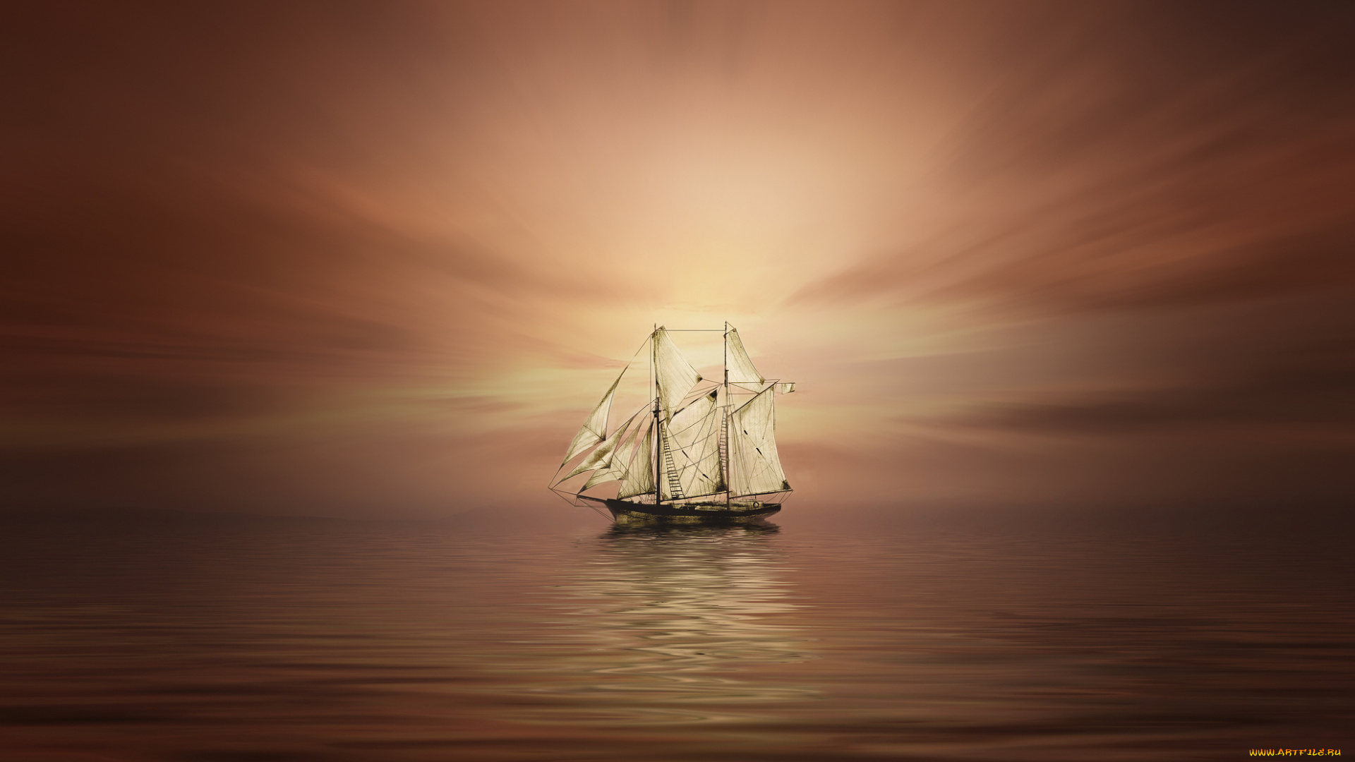 корабли, парусники, паруса, мачты