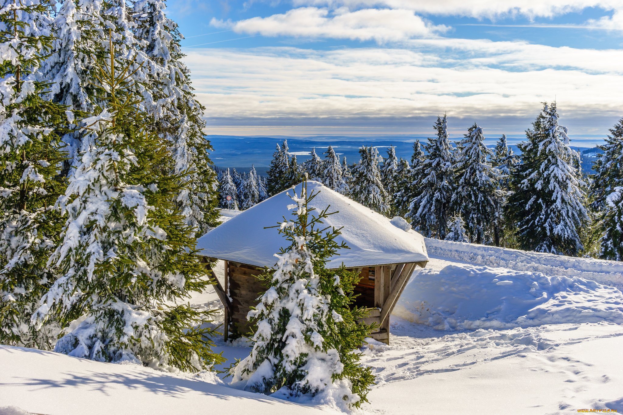 природа, зима, простор