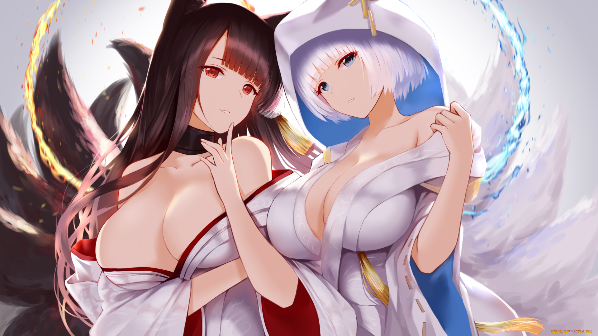 аниме, azur, lane, девушки
