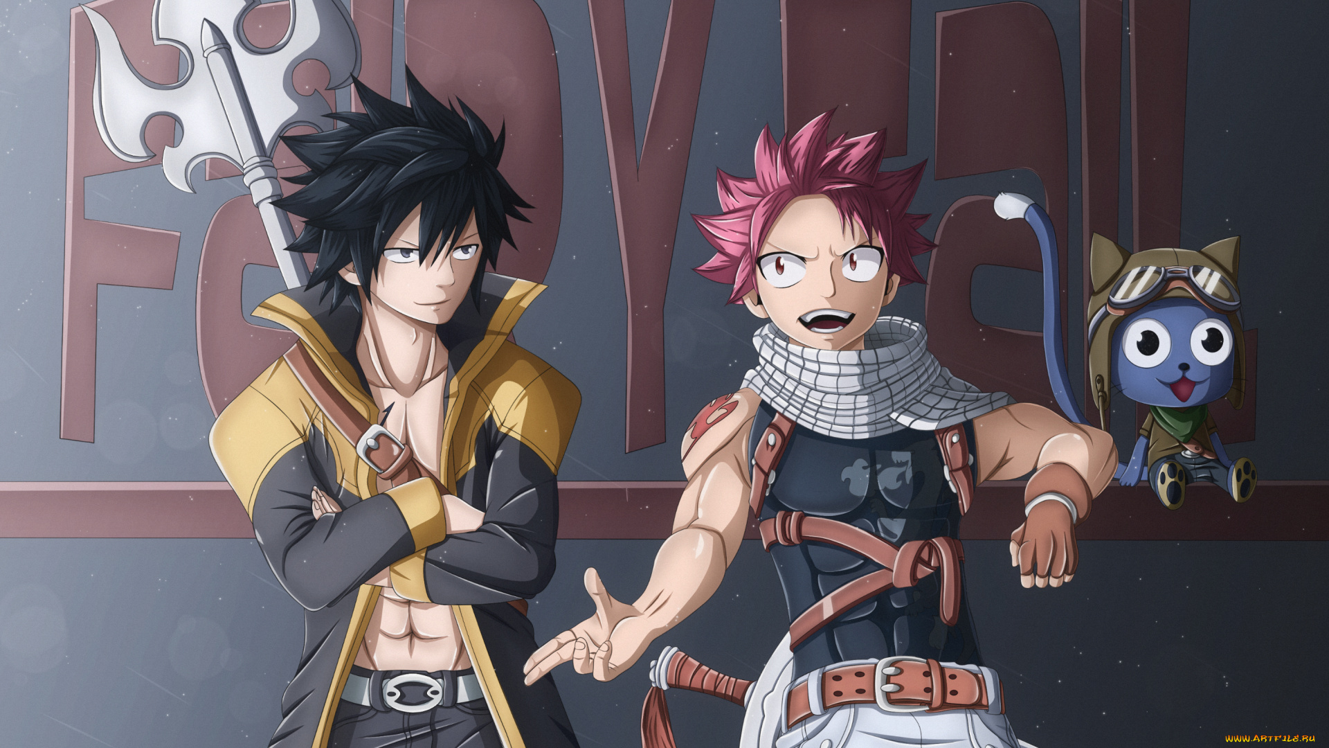 аниме, fairy, tail, парни