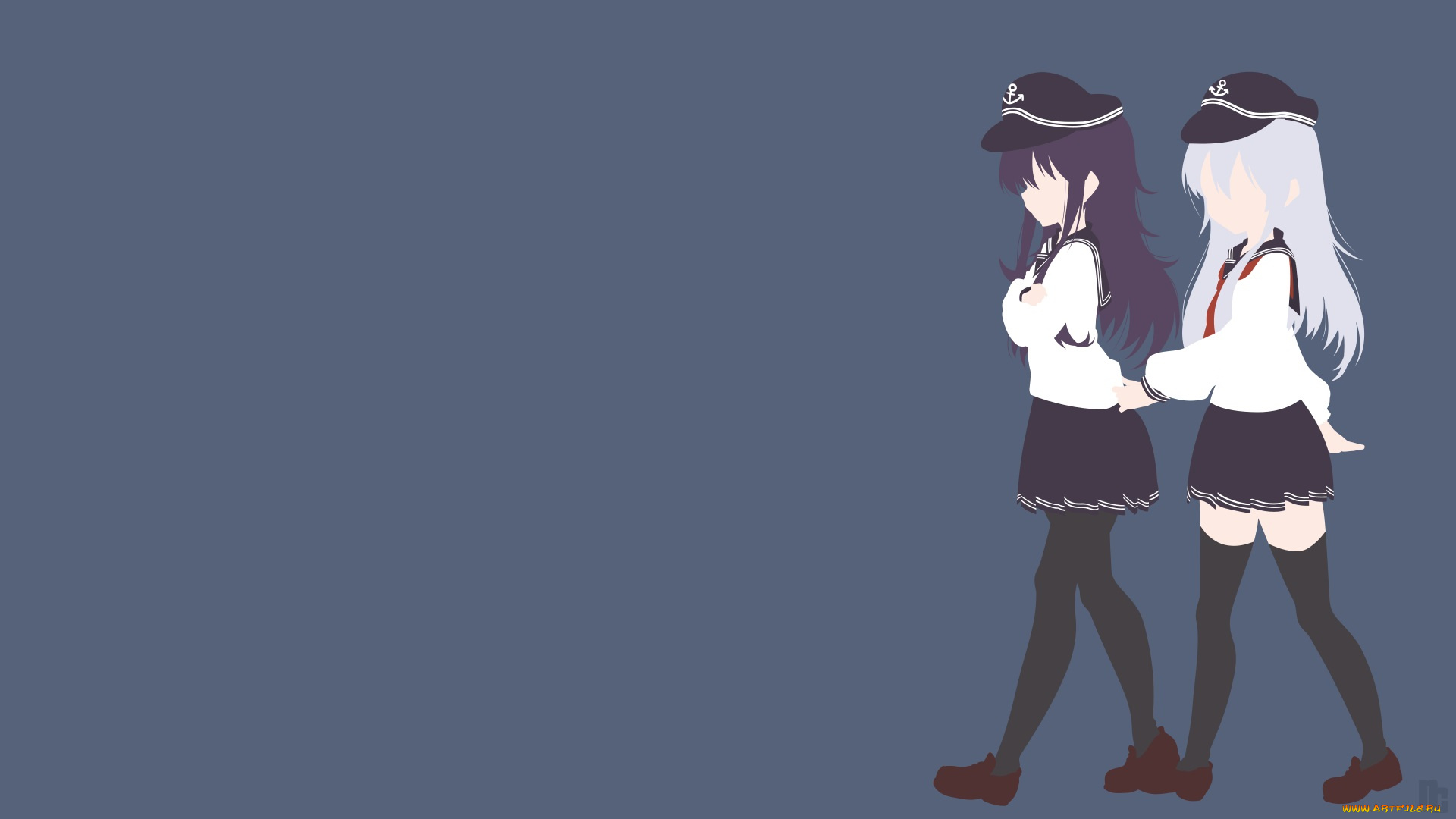 аниме, kantai, collection, девушки, фон, взгляд