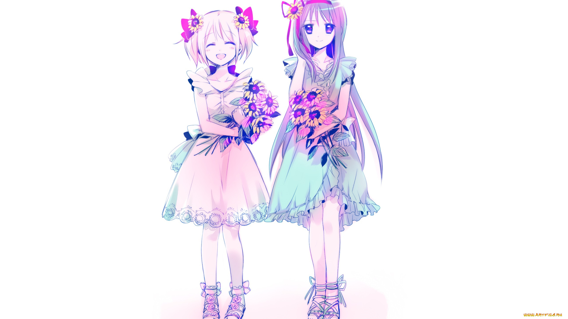 аниме, mahou, shoujo, madoka, magika, девочки