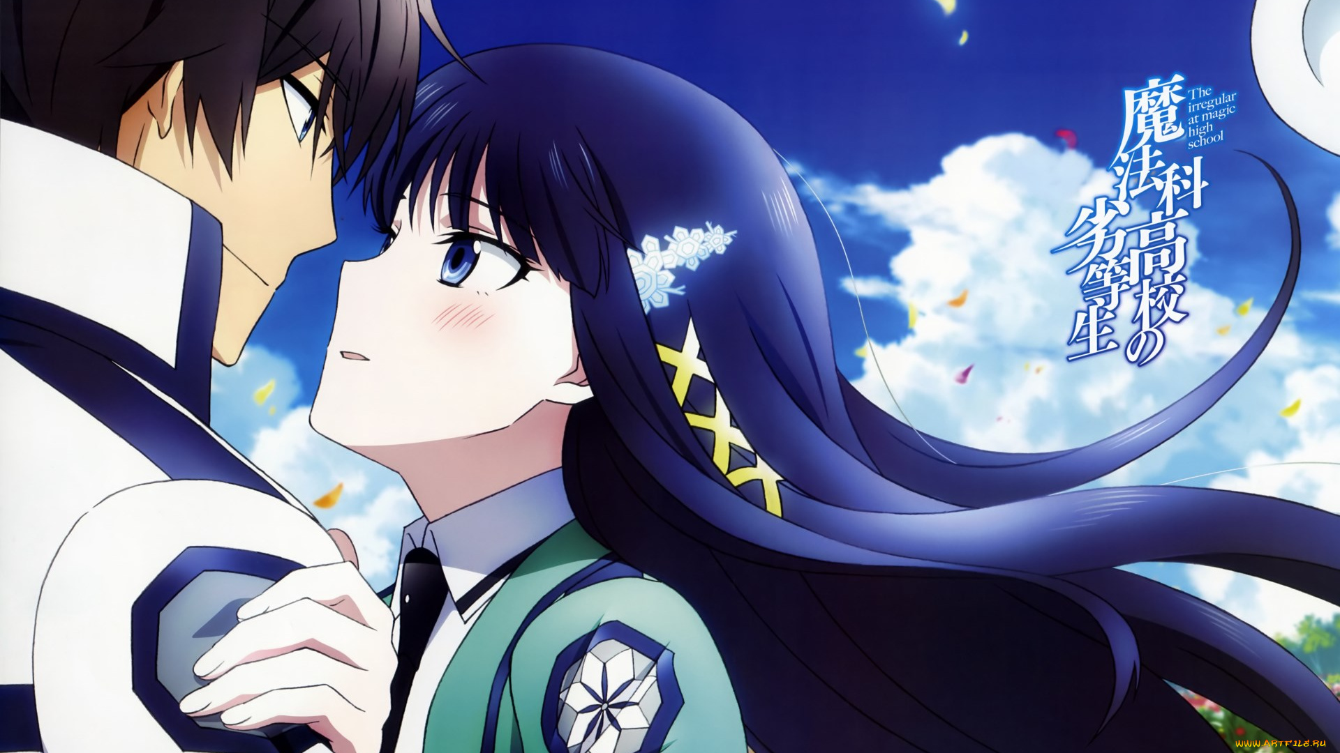 аниме, mahouka, koukou, no, rettousei, двое