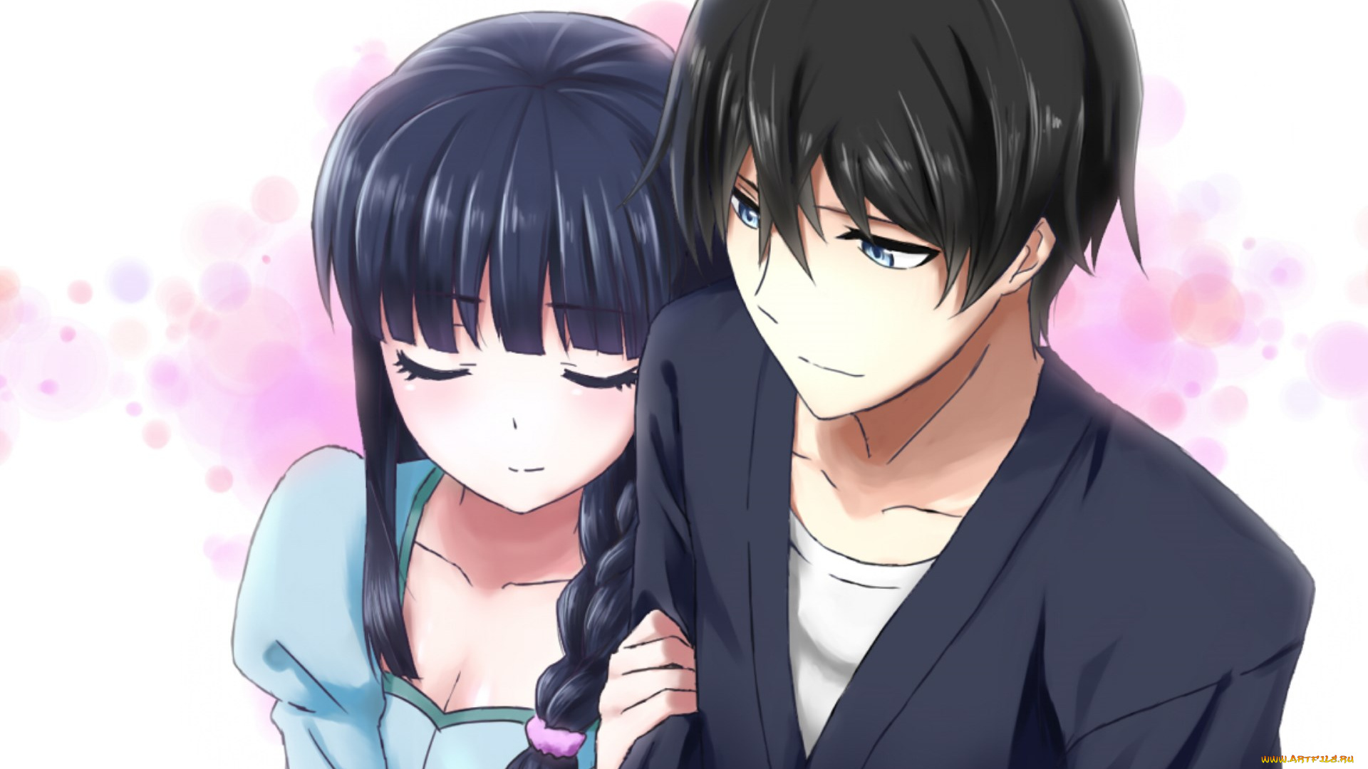 аниме, mahouka, koukou, no, rettousei, двое