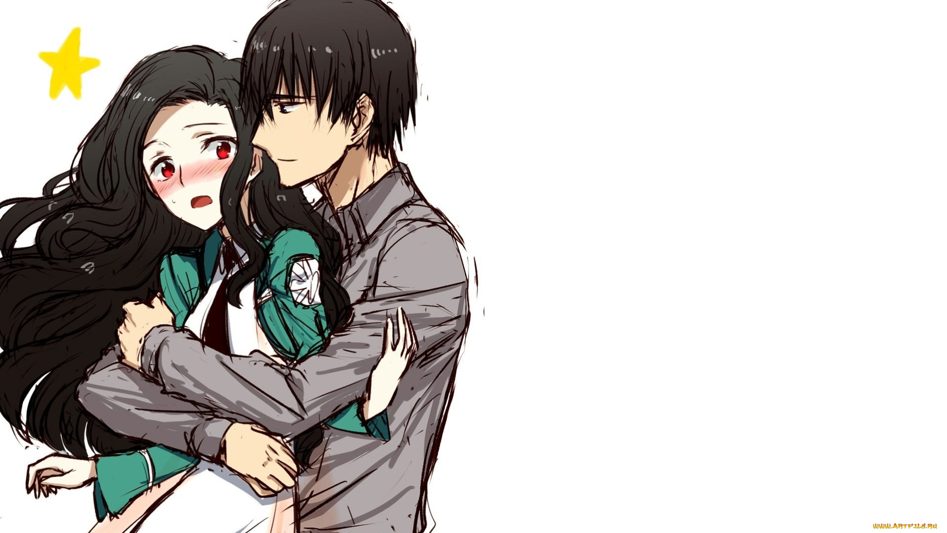 аниме, mahouka, koukou, no, rettousei, двое