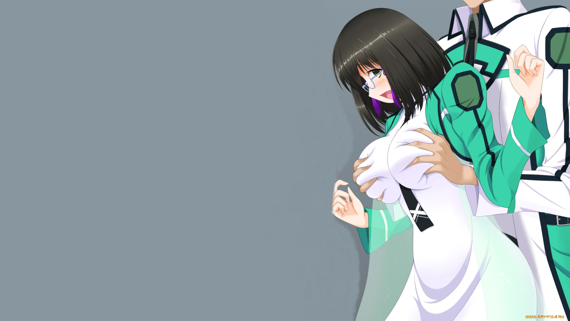 аниме, mahouka, koukou, no, rettousei, двое