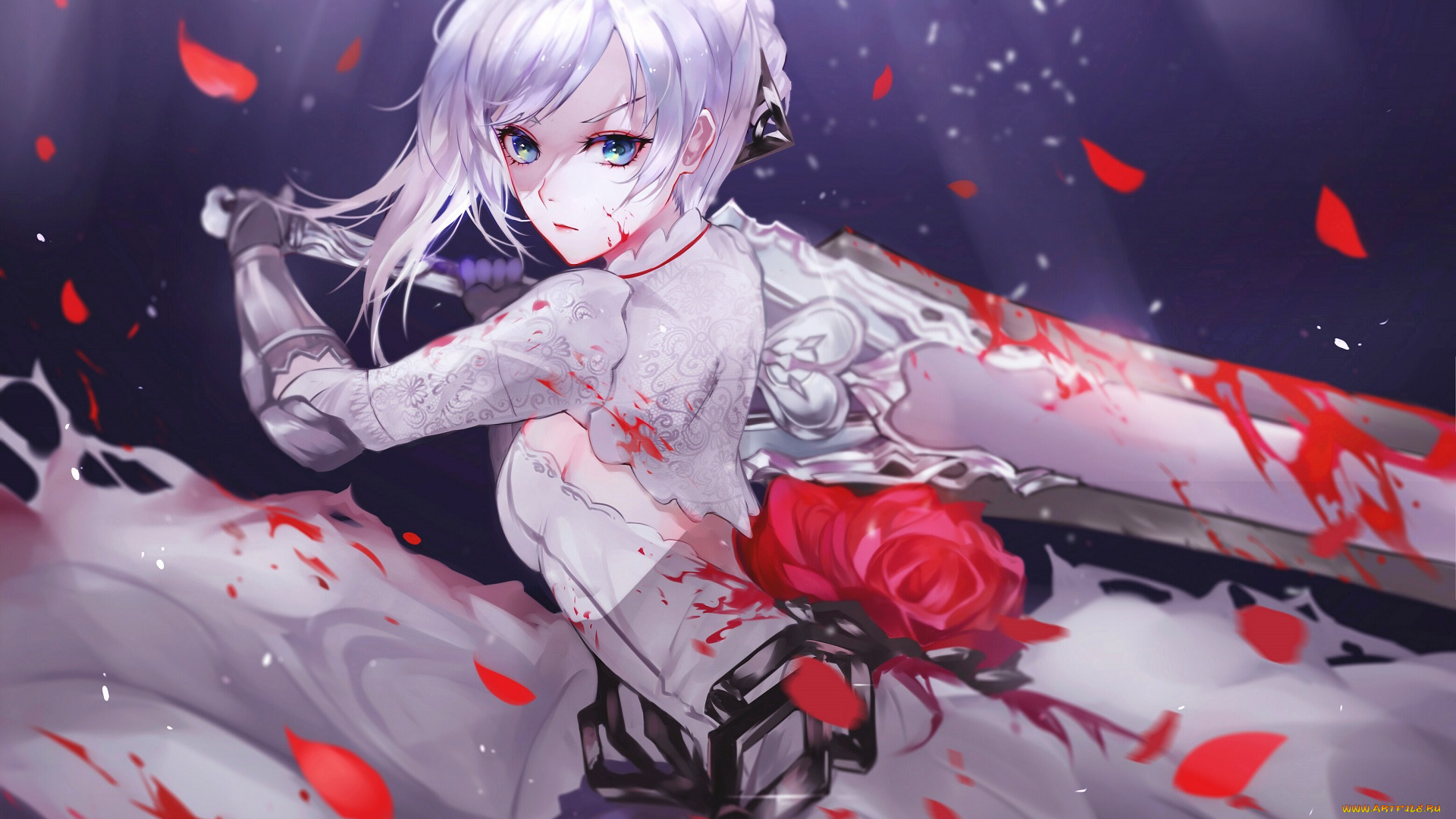 аниме, sinoalice, девушка