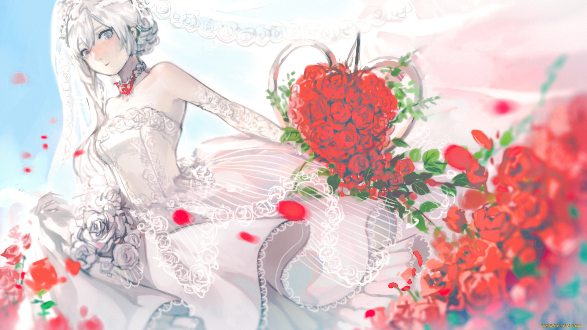 аниме, sinoalice, девушка